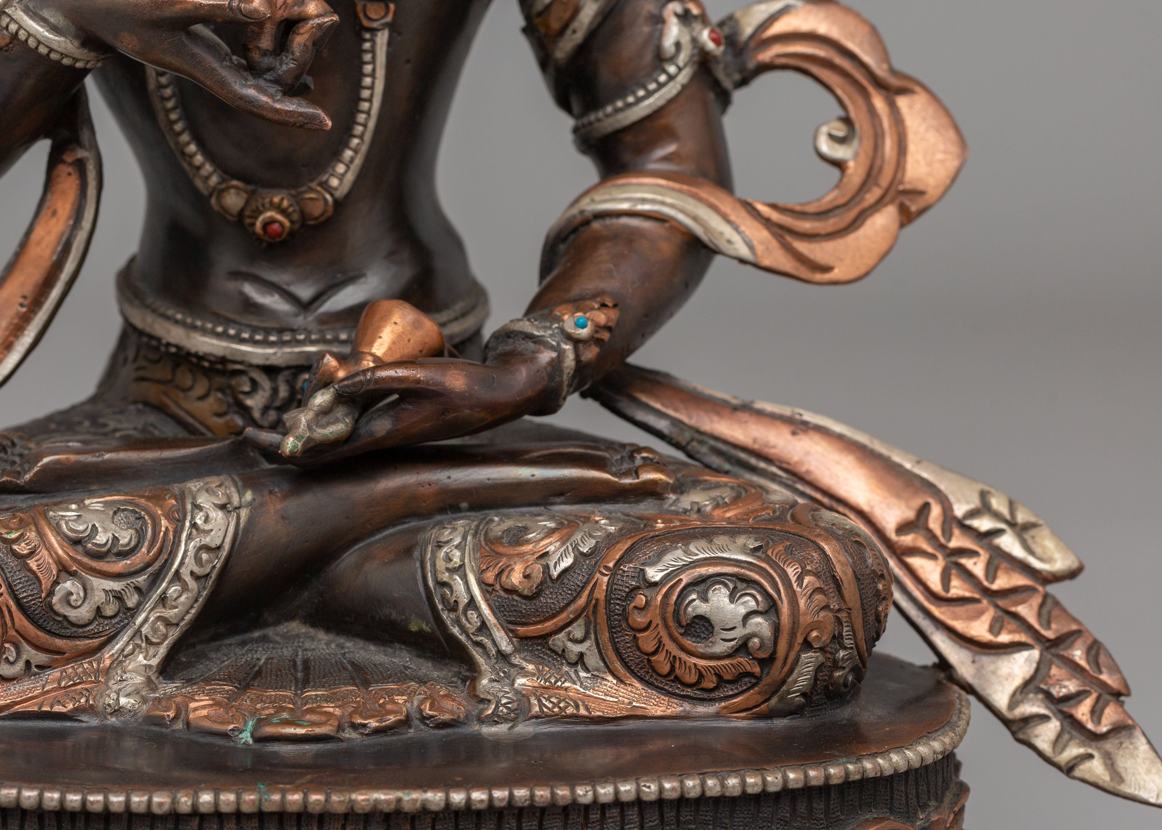 Vajrasatva Meditation & Purification Statue | Gold Gilded Artwork