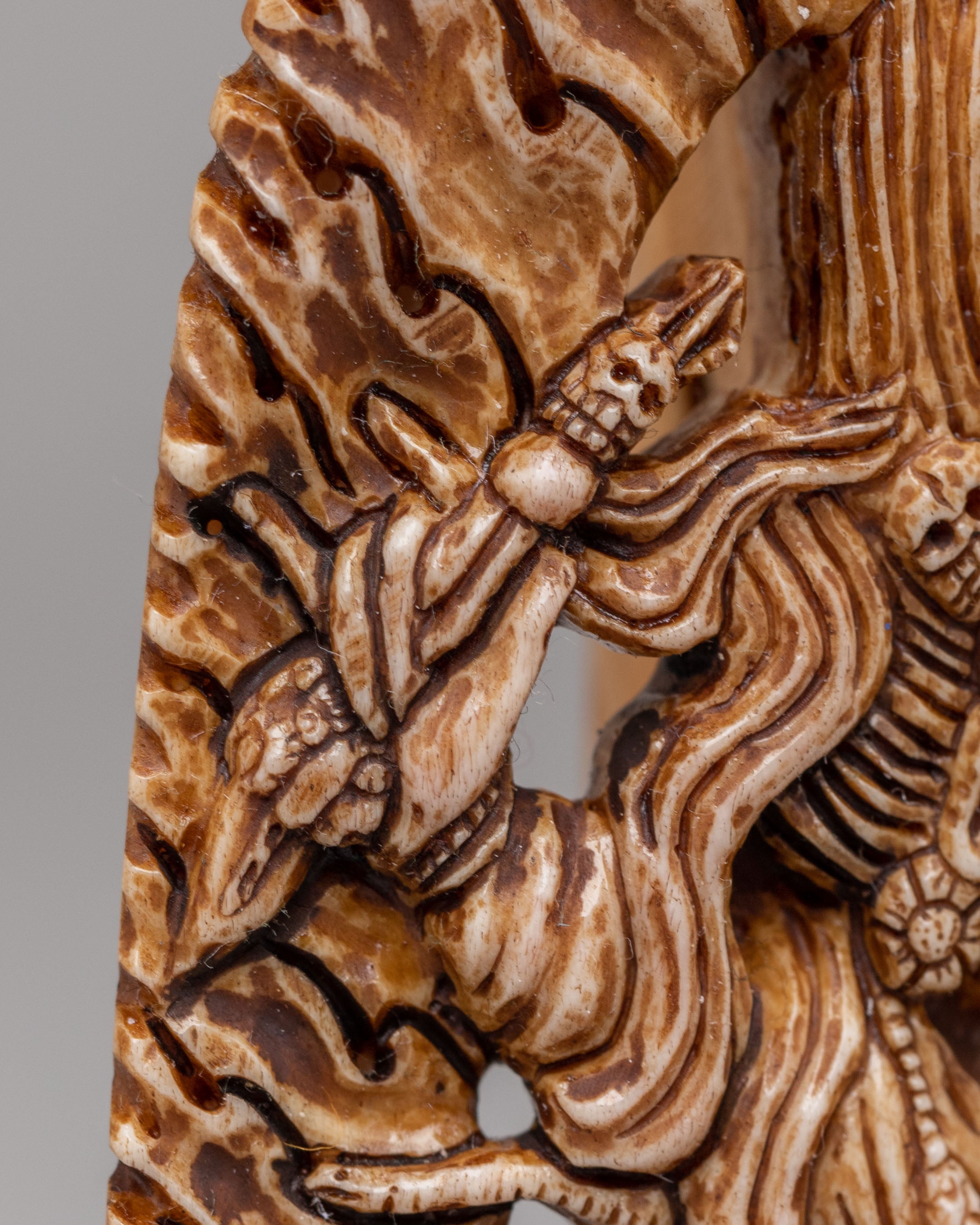 Handmade Mahakala Bone Stamp | Symbol of Protection and Strength