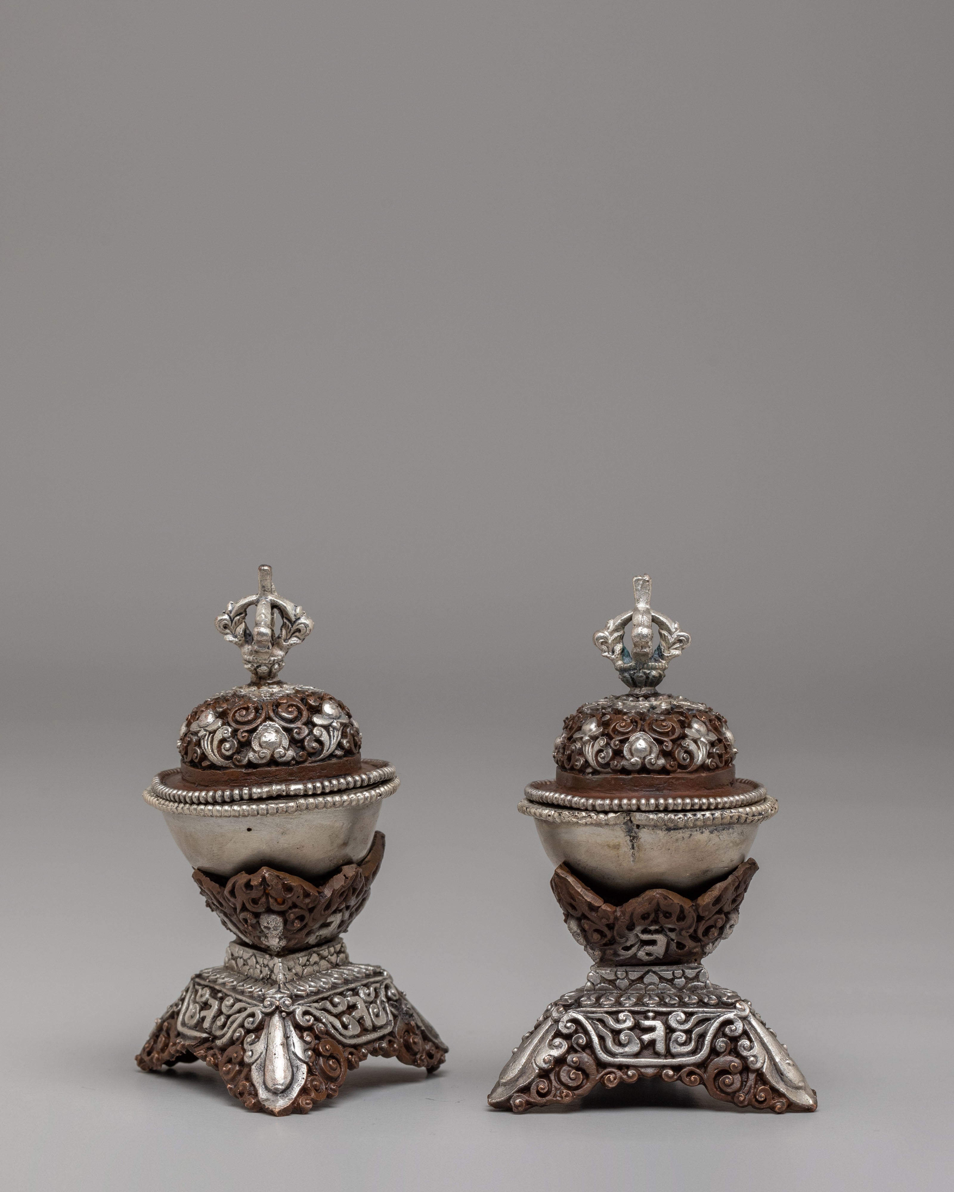 Tibetan Kapala Ritual Set | Sacred Offering Vessel for Tantric Ceremonies