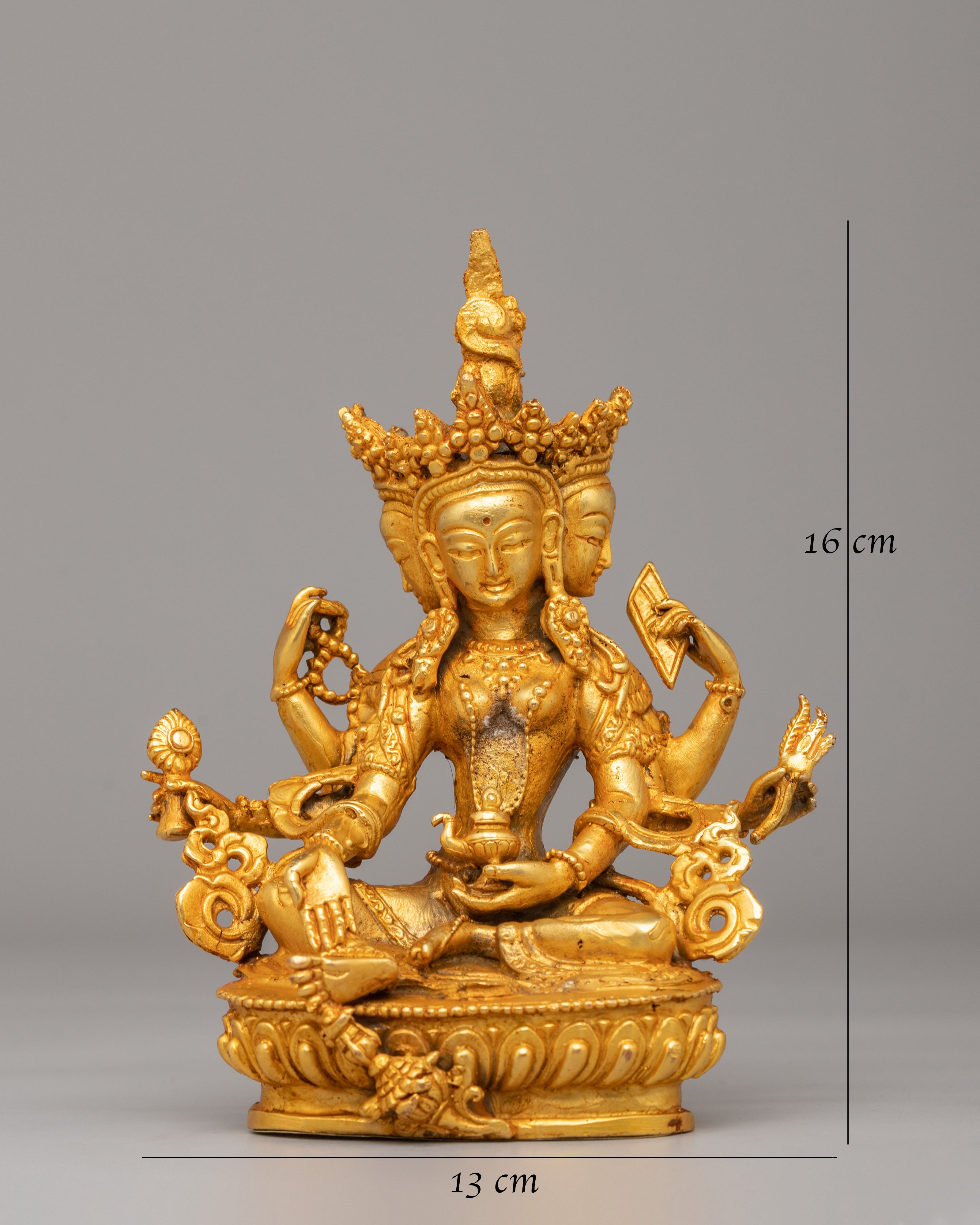 Wealth Deity Vasudhara Statue | Tibetan Goddess Figurine for Abundance