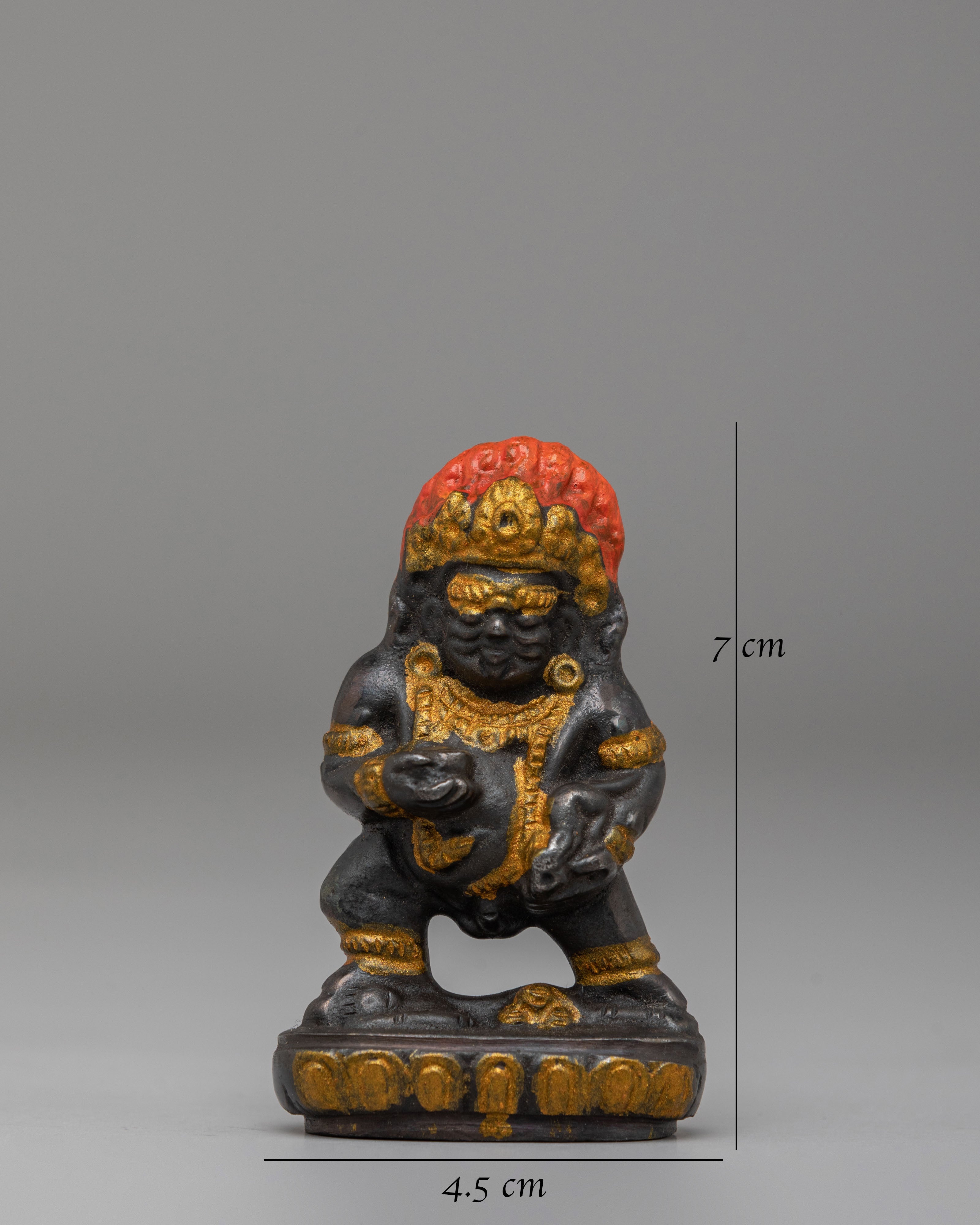 Buddhist Sacred Black Dzambhala Statue | Tibetan God of Wealth