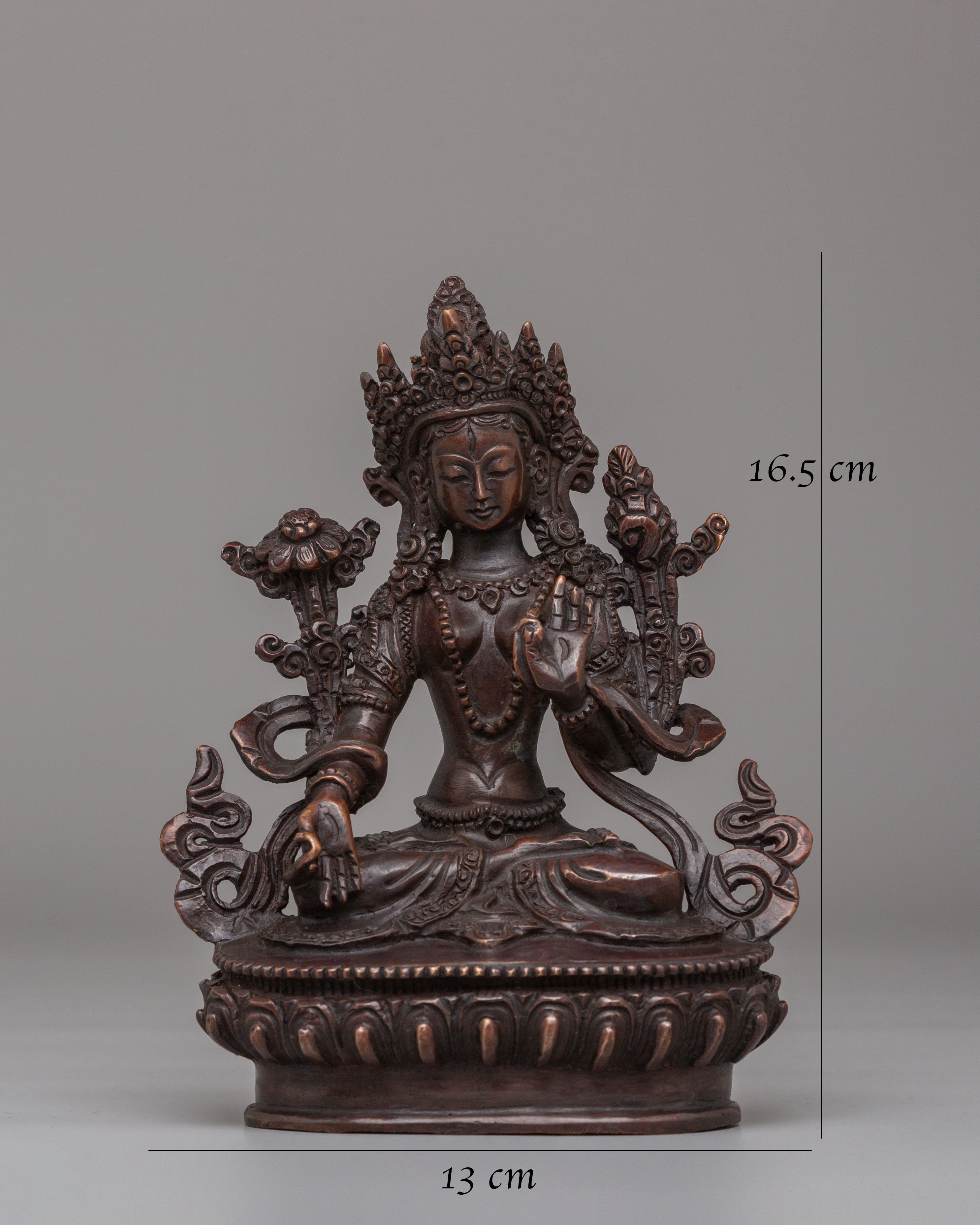 Himalayan White Tara Buddhist Statue | Tibetan Goddess of Compassion
