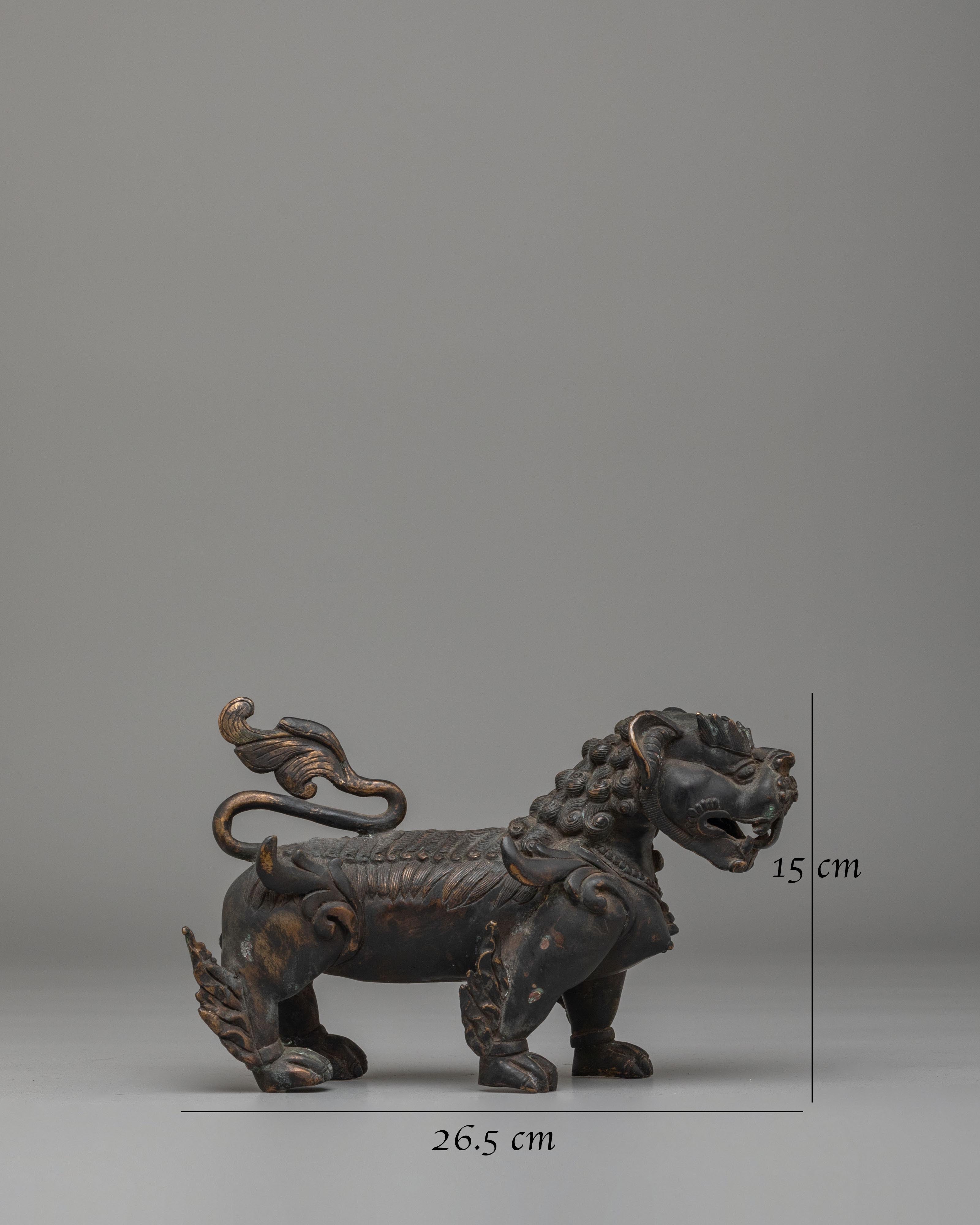 Buddhist Guardian Lion Statue Set: Symbol of Protection & Strength