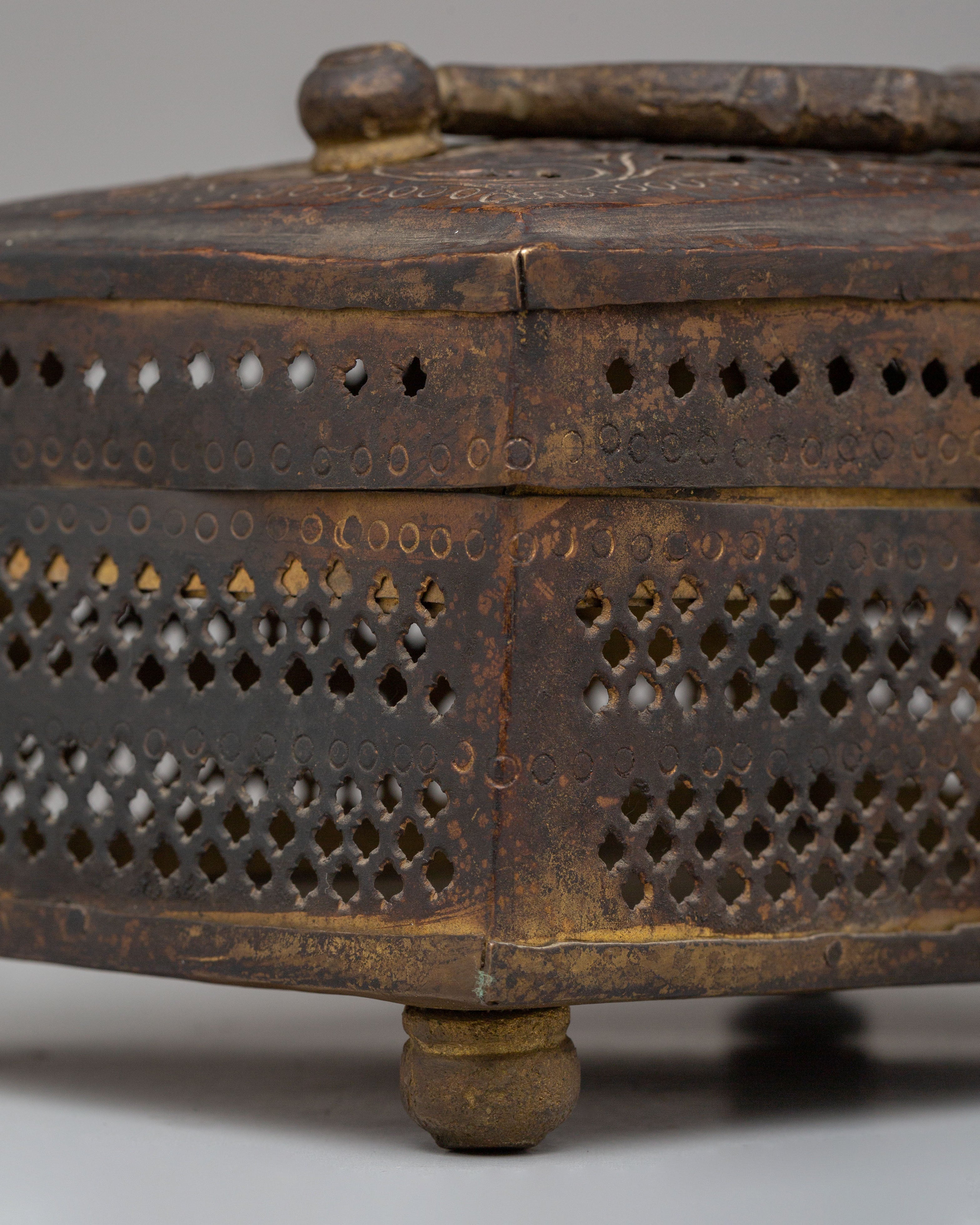 Handmade Antique Finish Box | Decorative Jewelry Holder