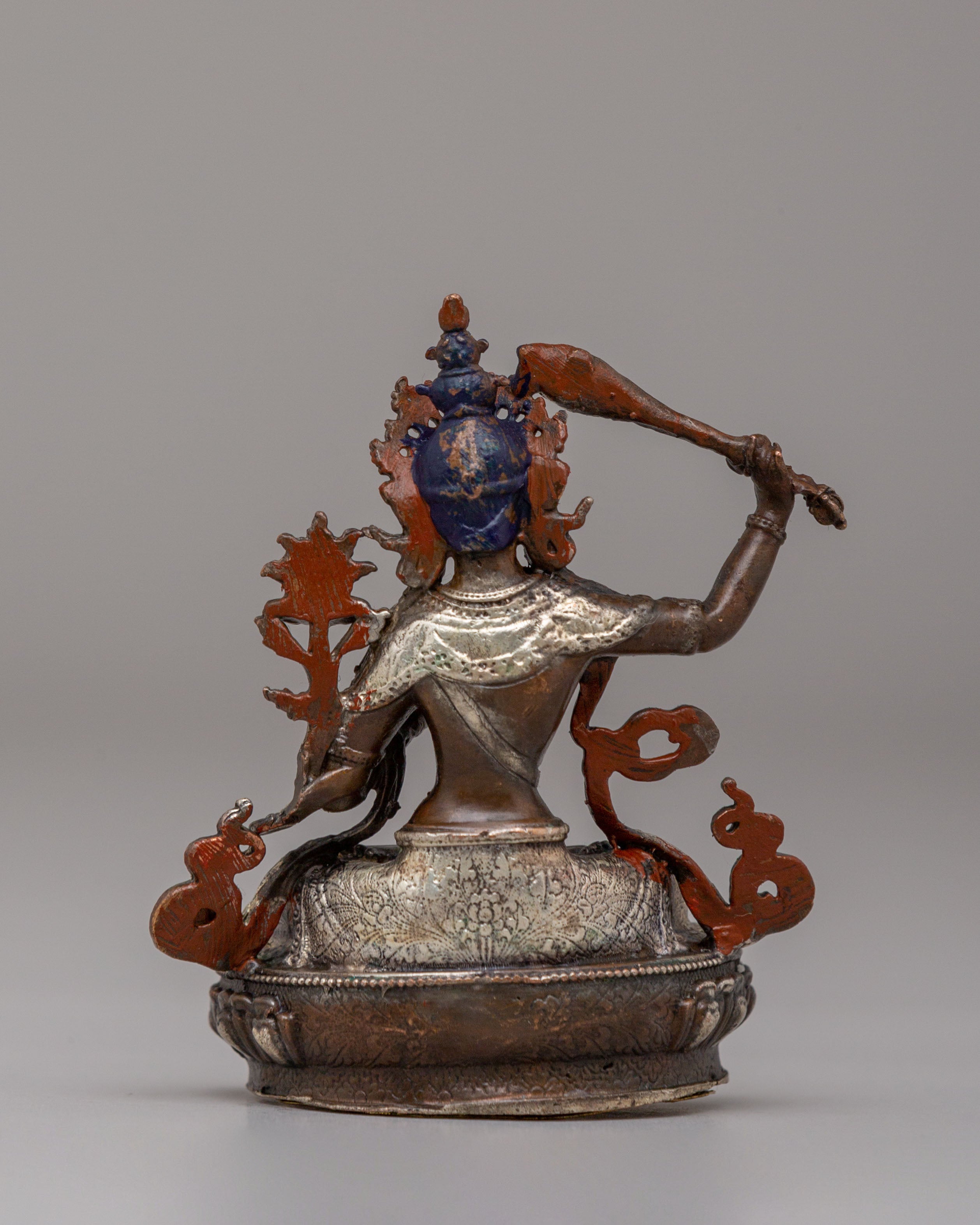 Traditional Manjushri Meditation Statue | Tibetan Buddhist Deity Sculpture