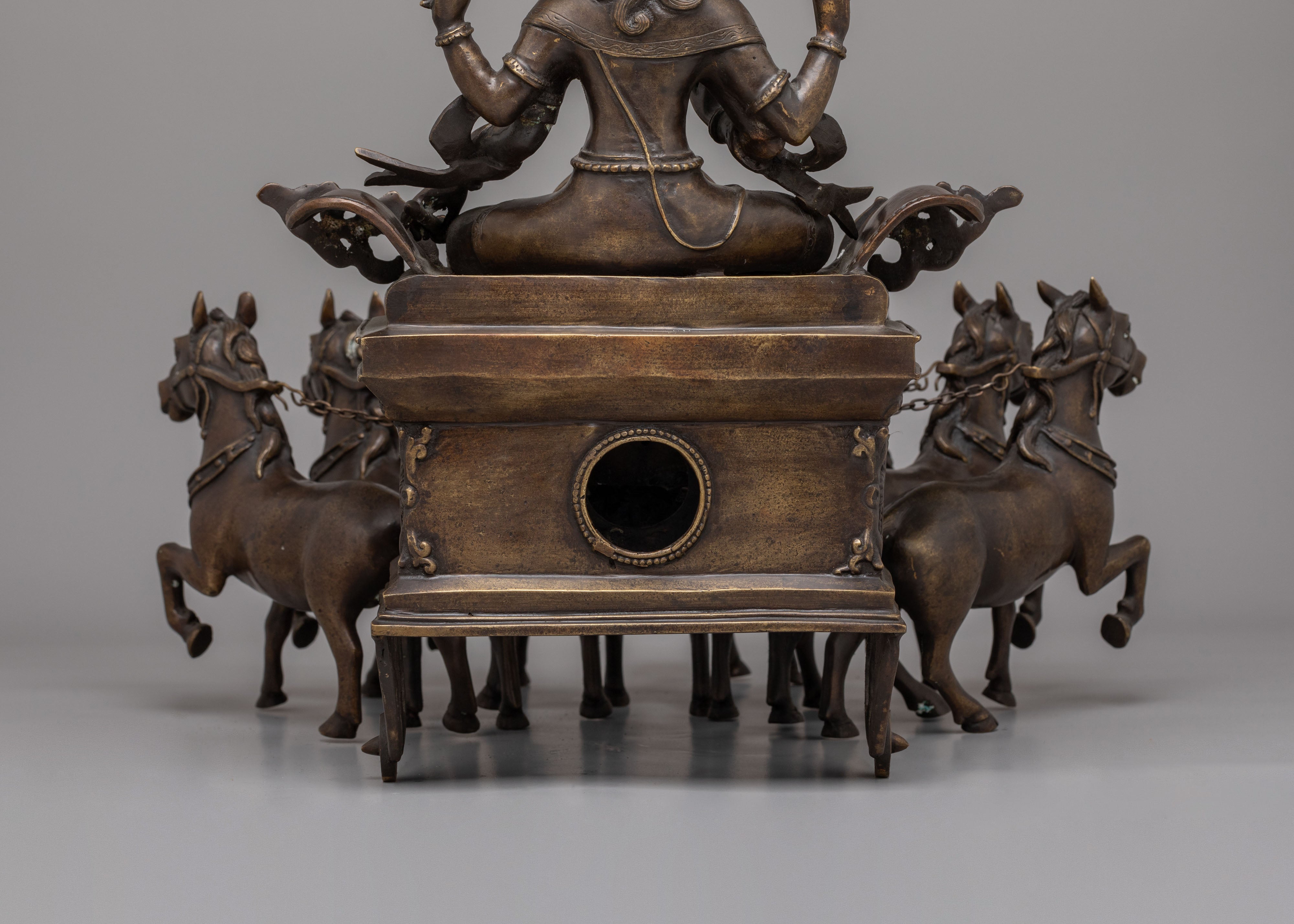 Surya Narayan Statue | Handcrafted Bronze Sun God Chariot Sculpture