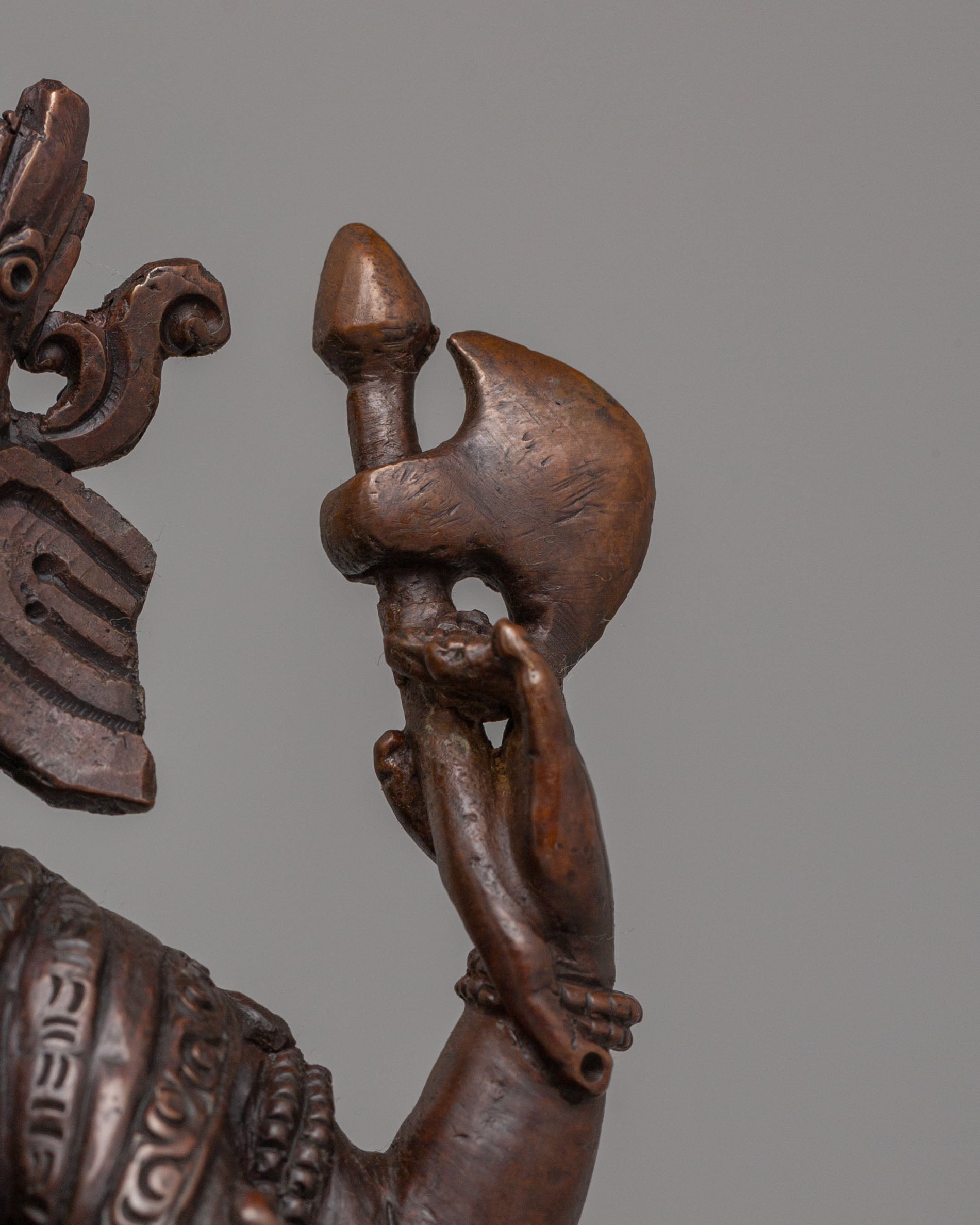 Sacred Ganesh Altar Statue | Handcrafted Oxidized Copper Body