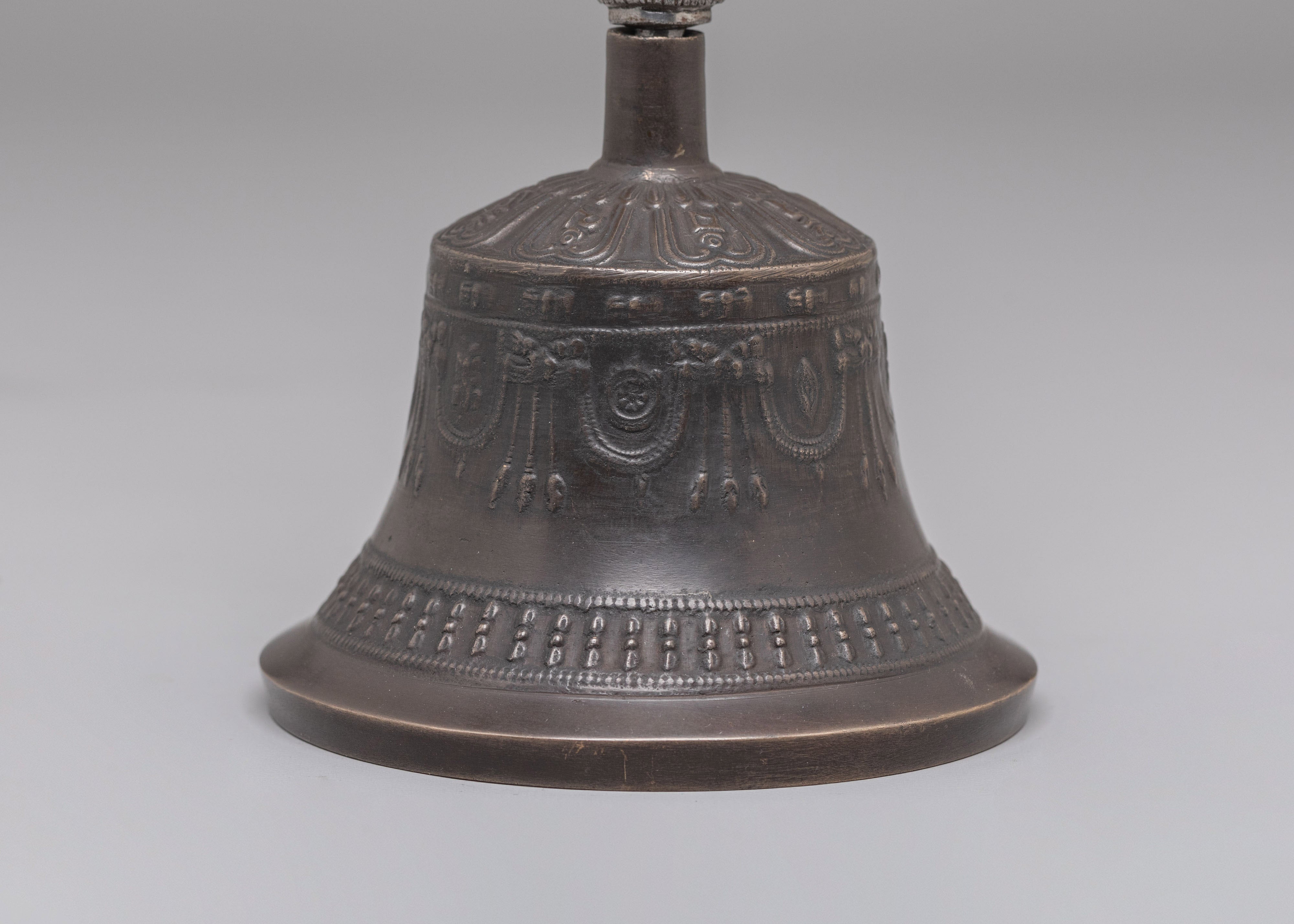 Sacred Buddhist Dorje Bell Set | Bronze Vajra and Bell Ritual Tool