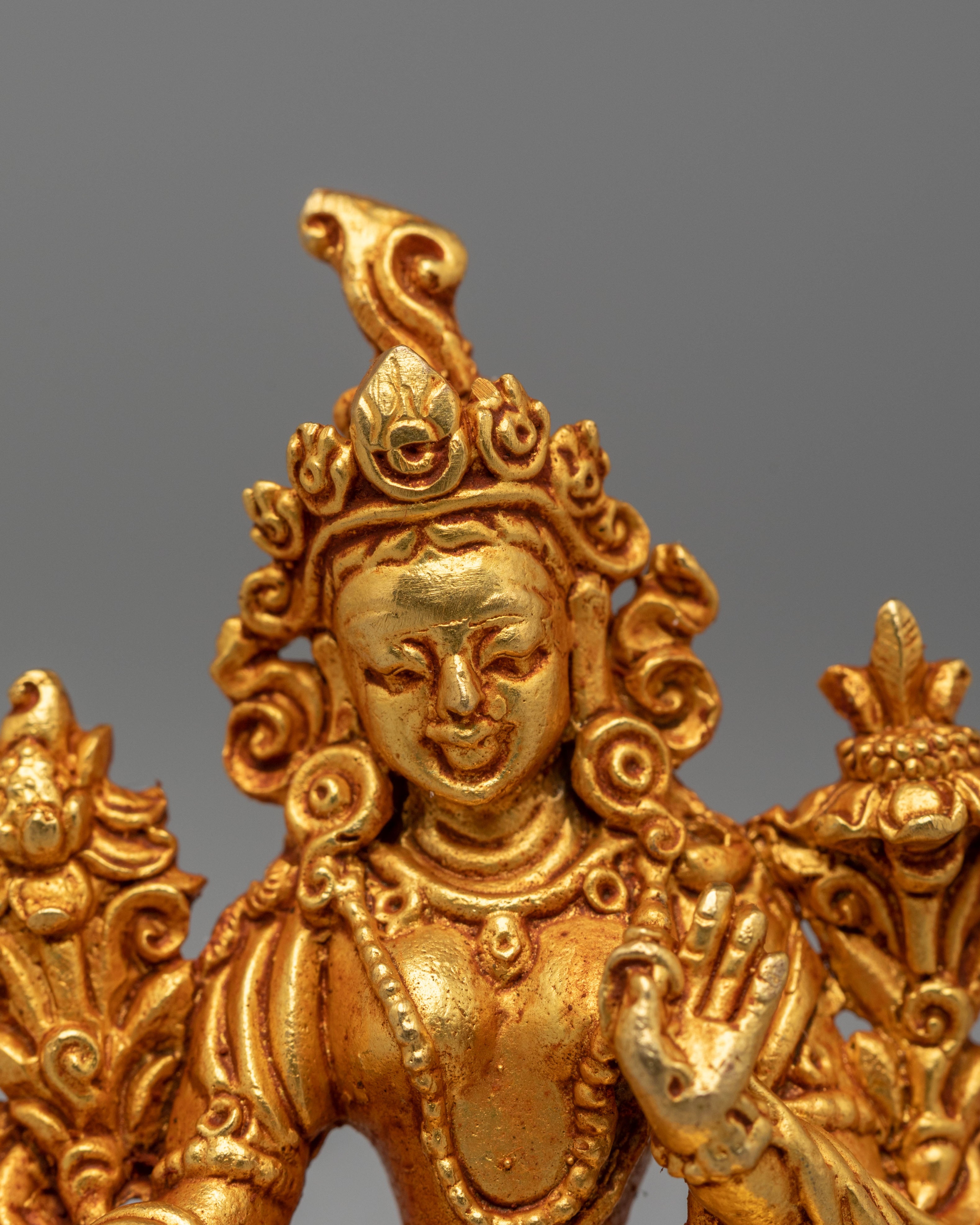 Ceremonial Green Tara Goddess Statue | Symbol of Compassion & Protection
