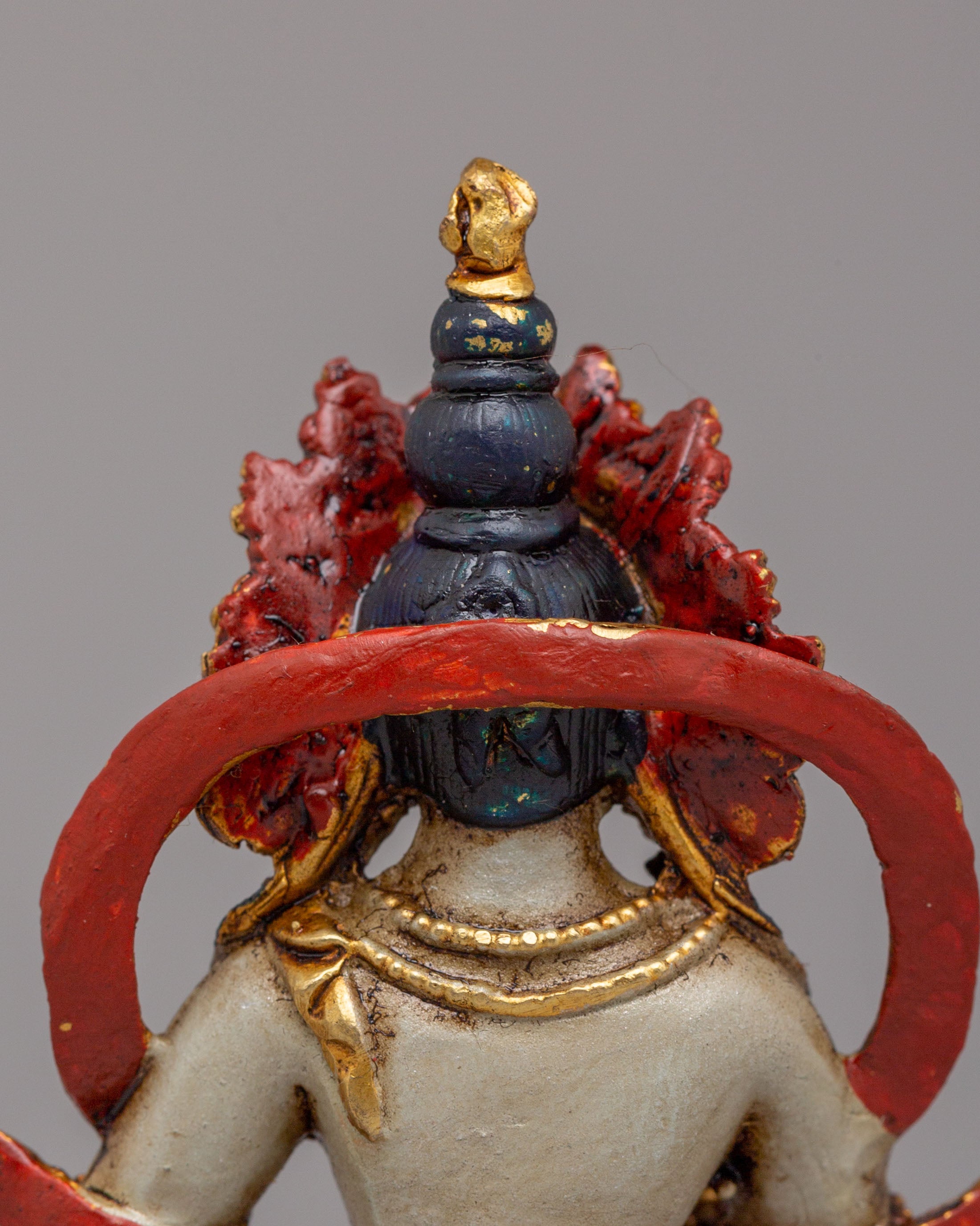 Ceremonial Vajrasattva Shrine Statue | 24K Gold Plated Tibetan Buddha