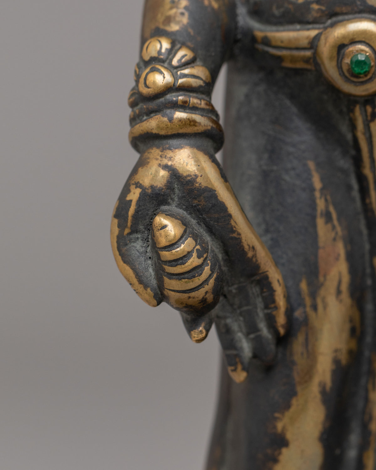 Standing Green Tara Statue for Altar | Tibetan Deity of Compassion