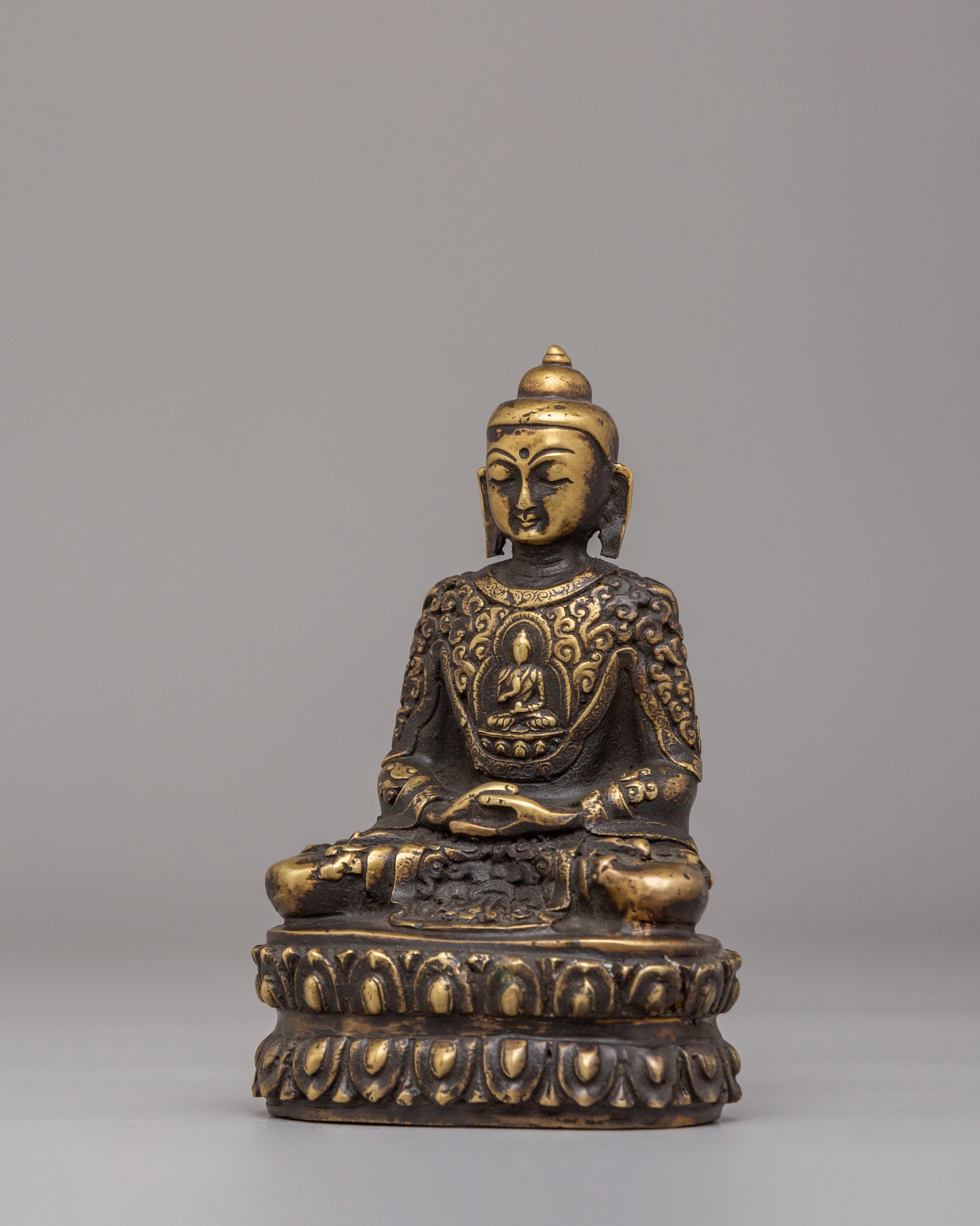 Tibetan Amitabha Buddha Sculpture | Sacred Symbol of Compassion & Enlightenment