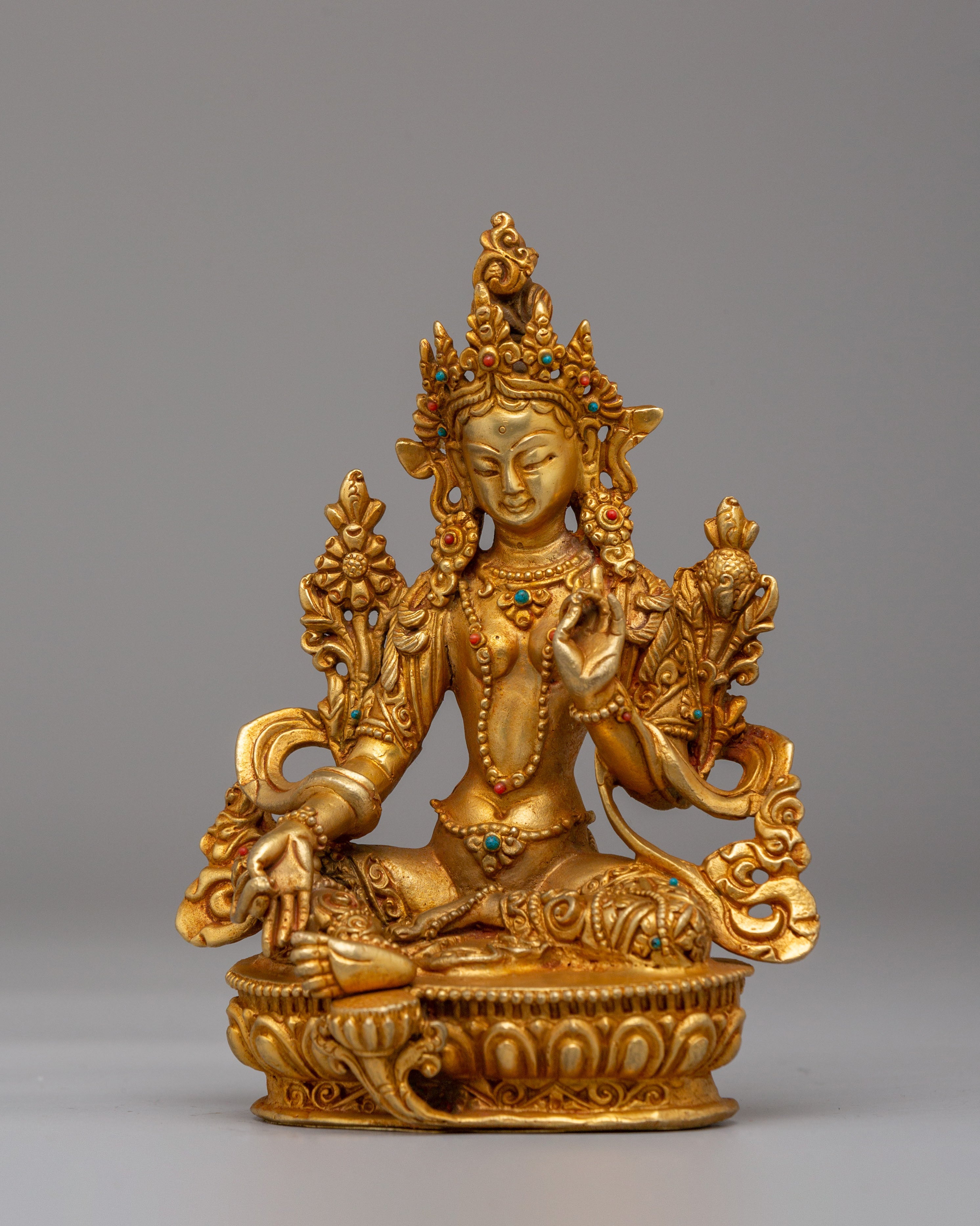 Handcrafted Shyama Tara Deity Statue | Tibetan Spiritual Goddess Artwork