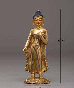 Handmade Dipankara Buddha Golden Statue