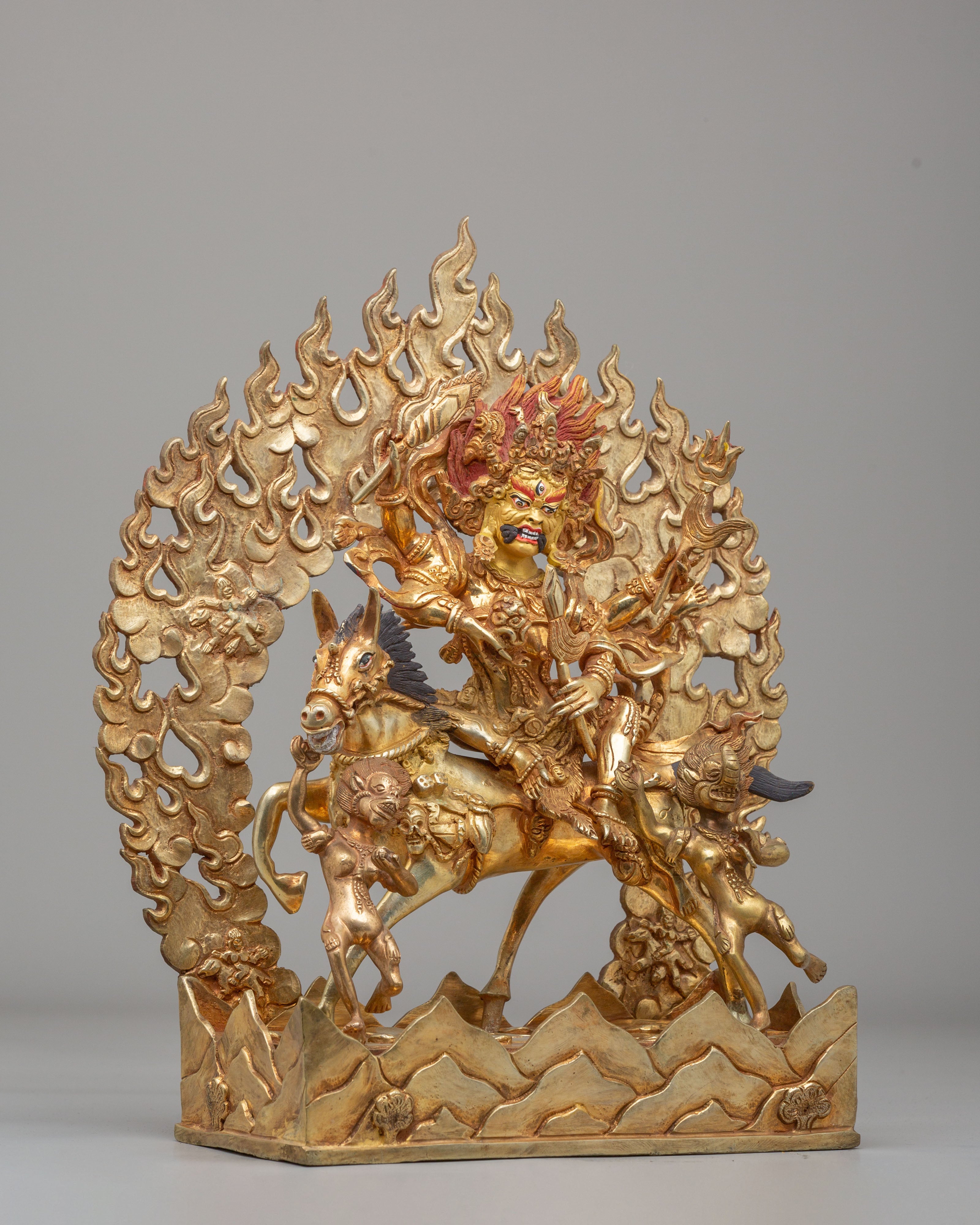 Palden Lhamo Spiritual Sculpture | Tibetan Protector Deity Statue