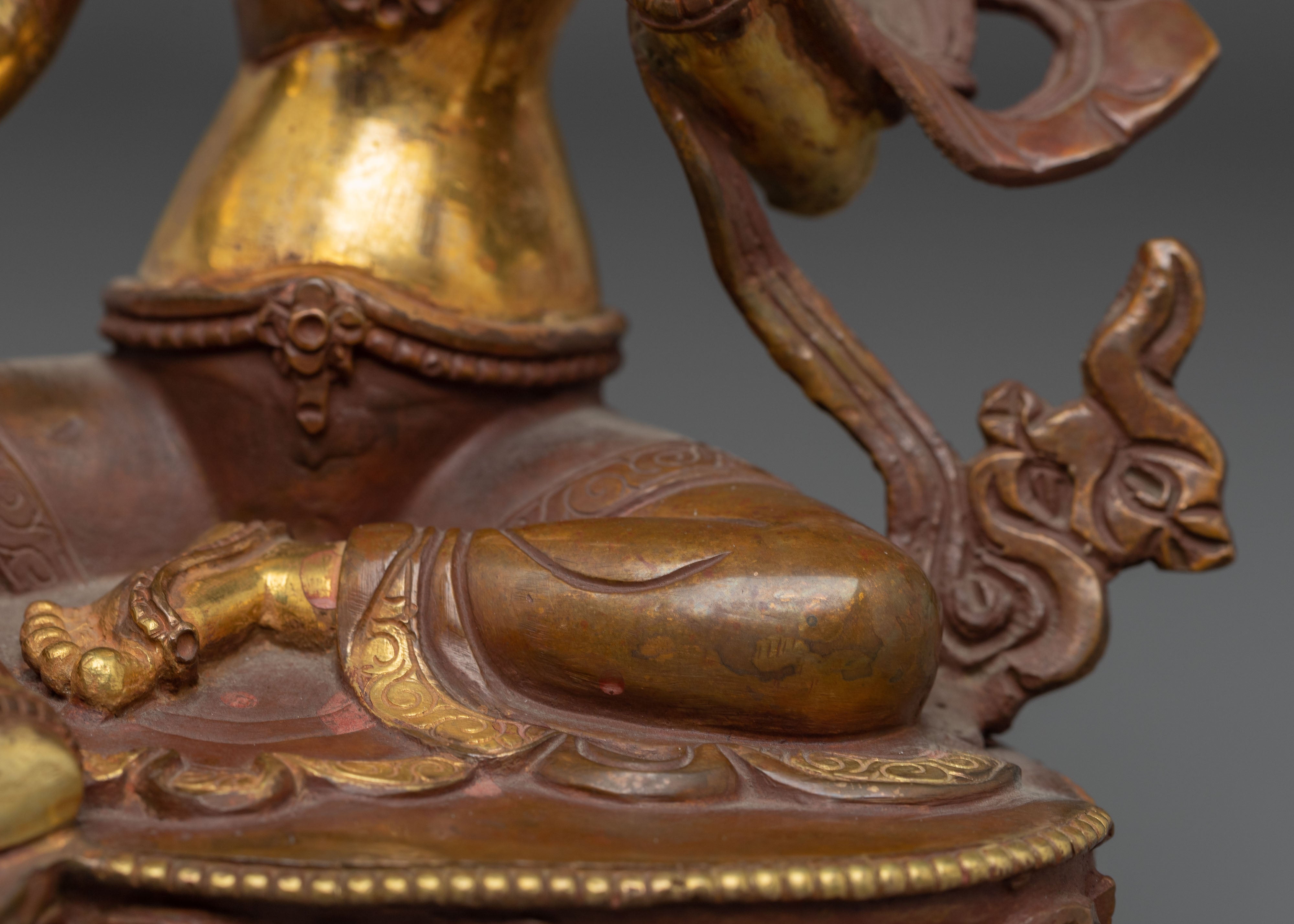 Green Tara Divine Figurine | Tibetan Artwork