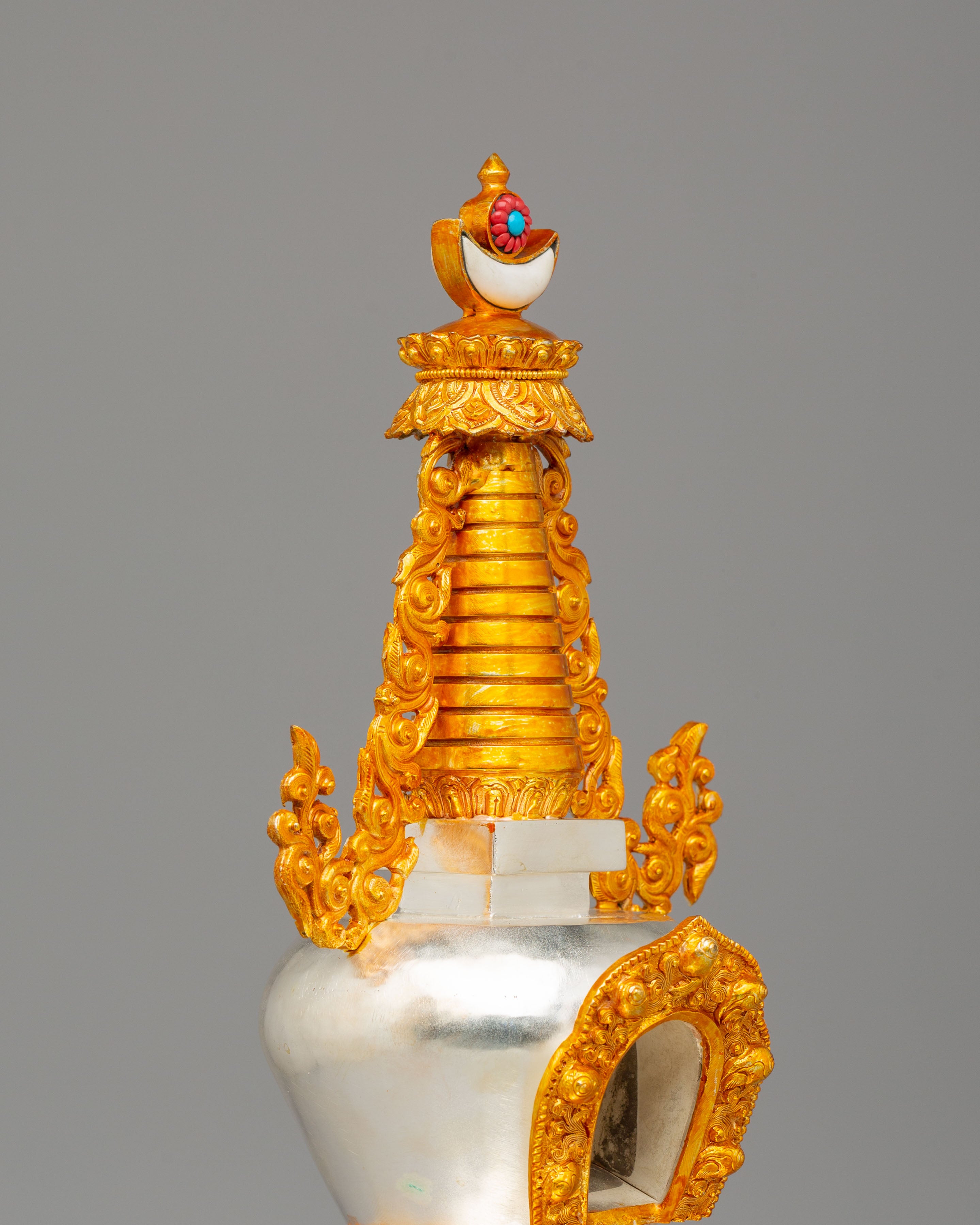 Traditional Handmade Stupa | Sacred Tibetan Buddhist Shrine Decor