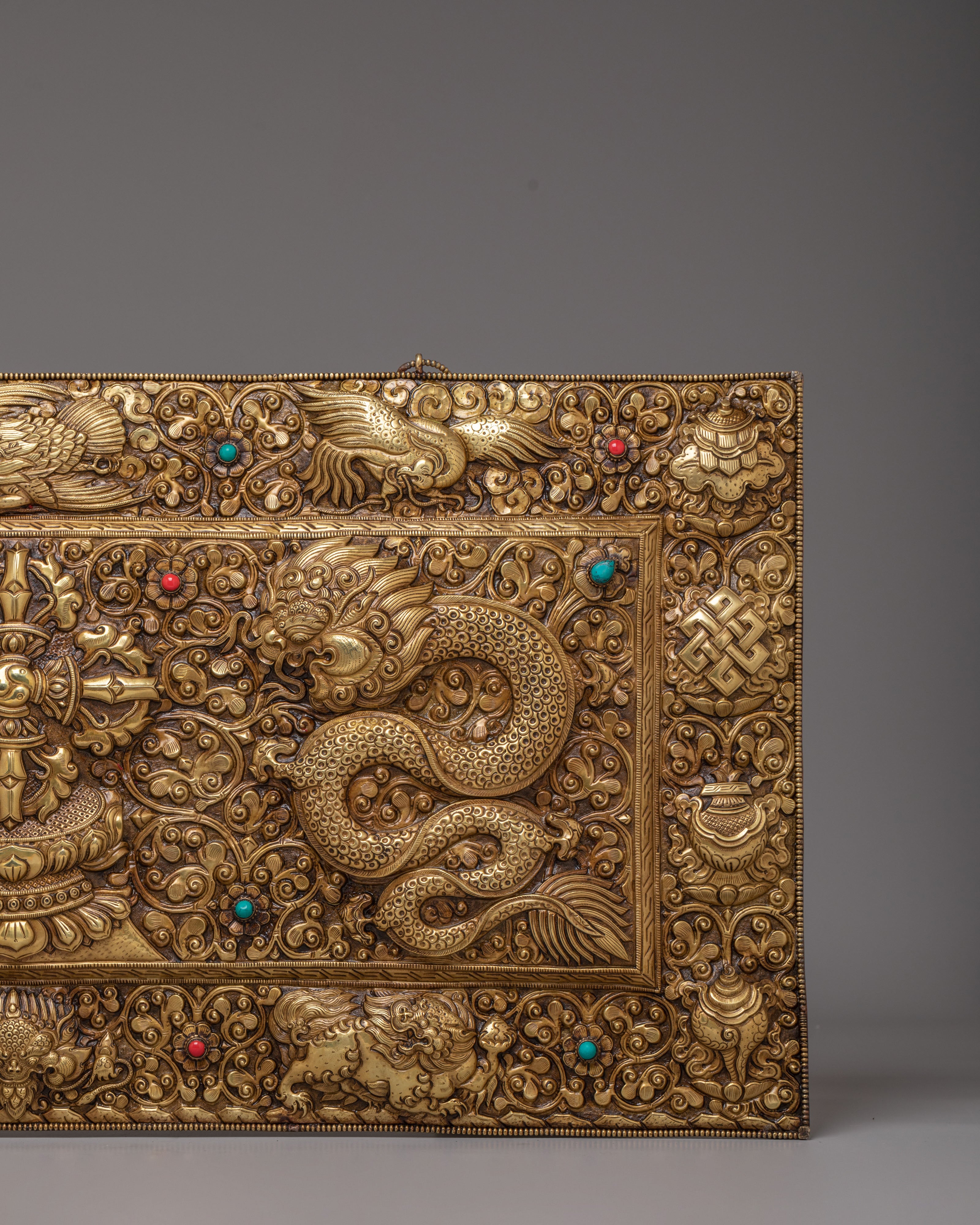 Handmade Wall Hanging with Biswo Vajra | Symbol of Protection and Spiritual Strength