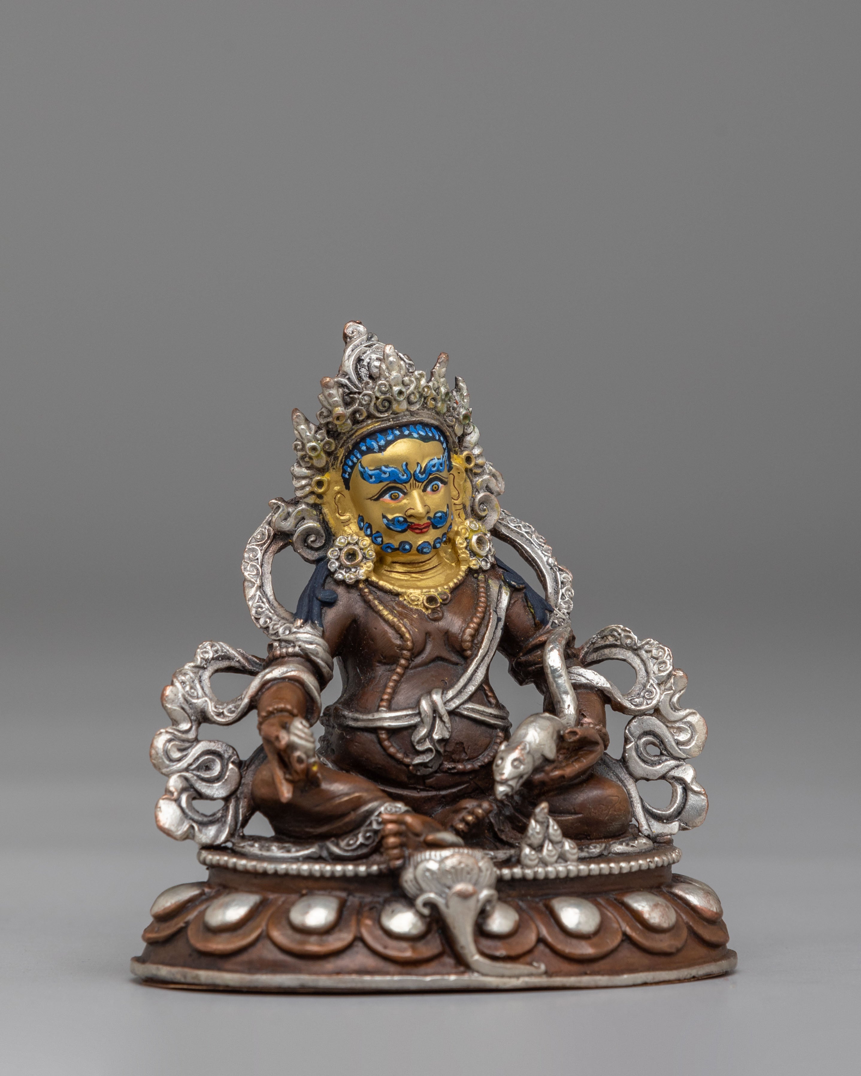 Spiritual Dzambhala Wealth Deity Statue | Buddhist Figurine