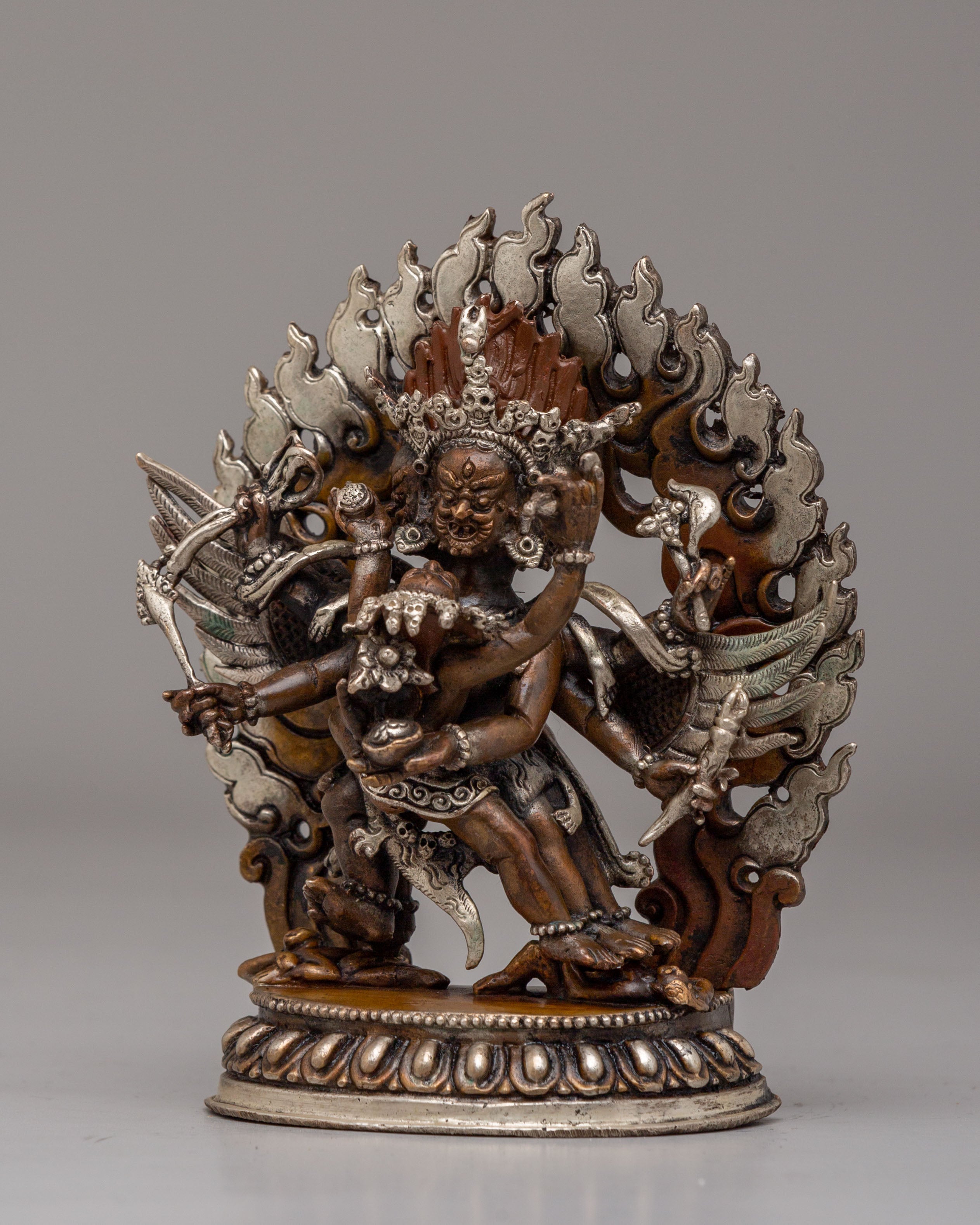 Machine Made Hayagriva with Consort Statue | Wrathful Deity Sculpture