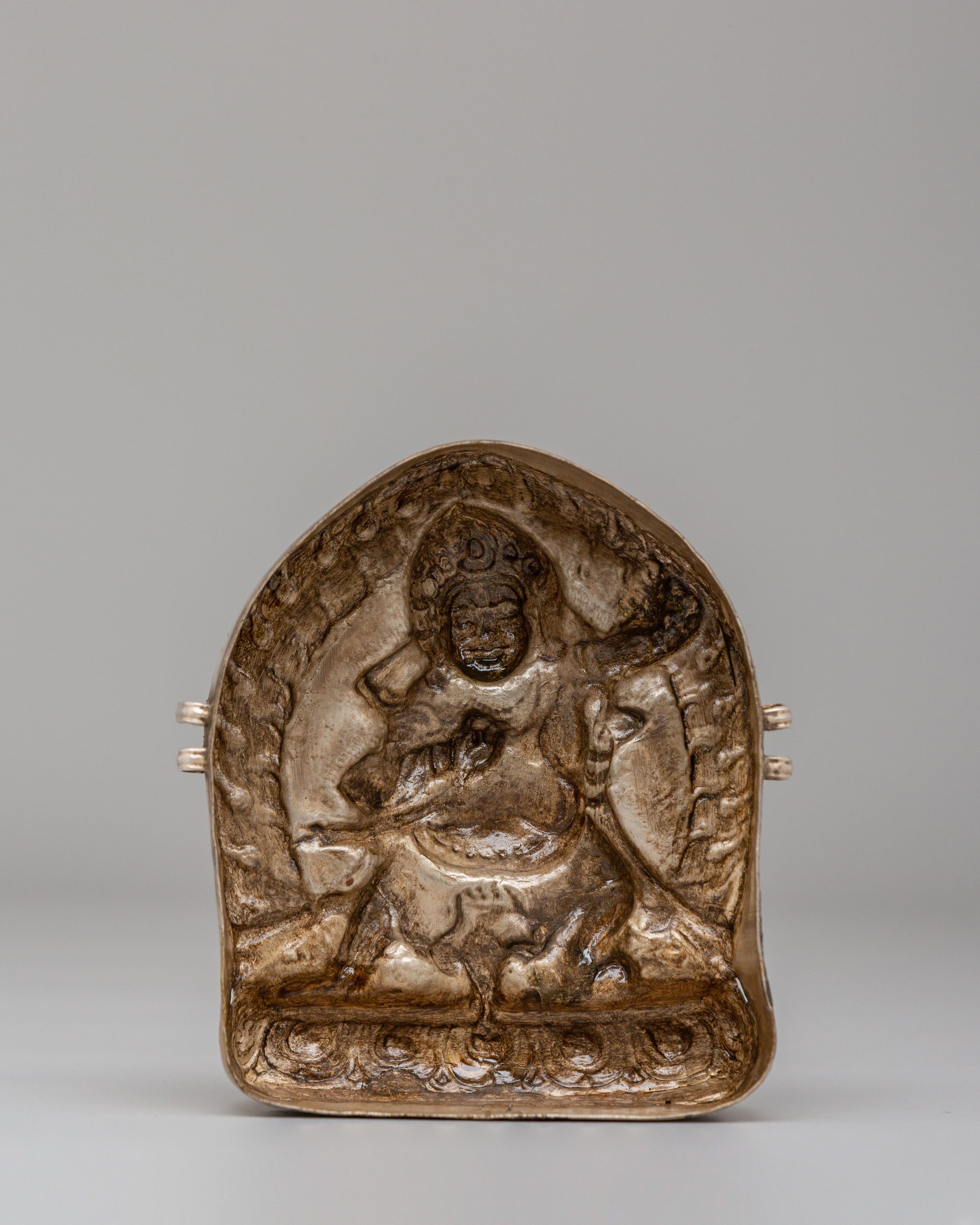 Traditional Vajrapani Ghau Box | Vajrapani Protection Symbol for Altar