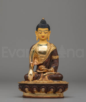 Buddha Shakyamuni Copper Statue | Handmade Tibetan Art