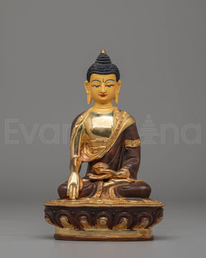 Buddha Shakyamuni Copper Statue | Handmade Tibetan Art