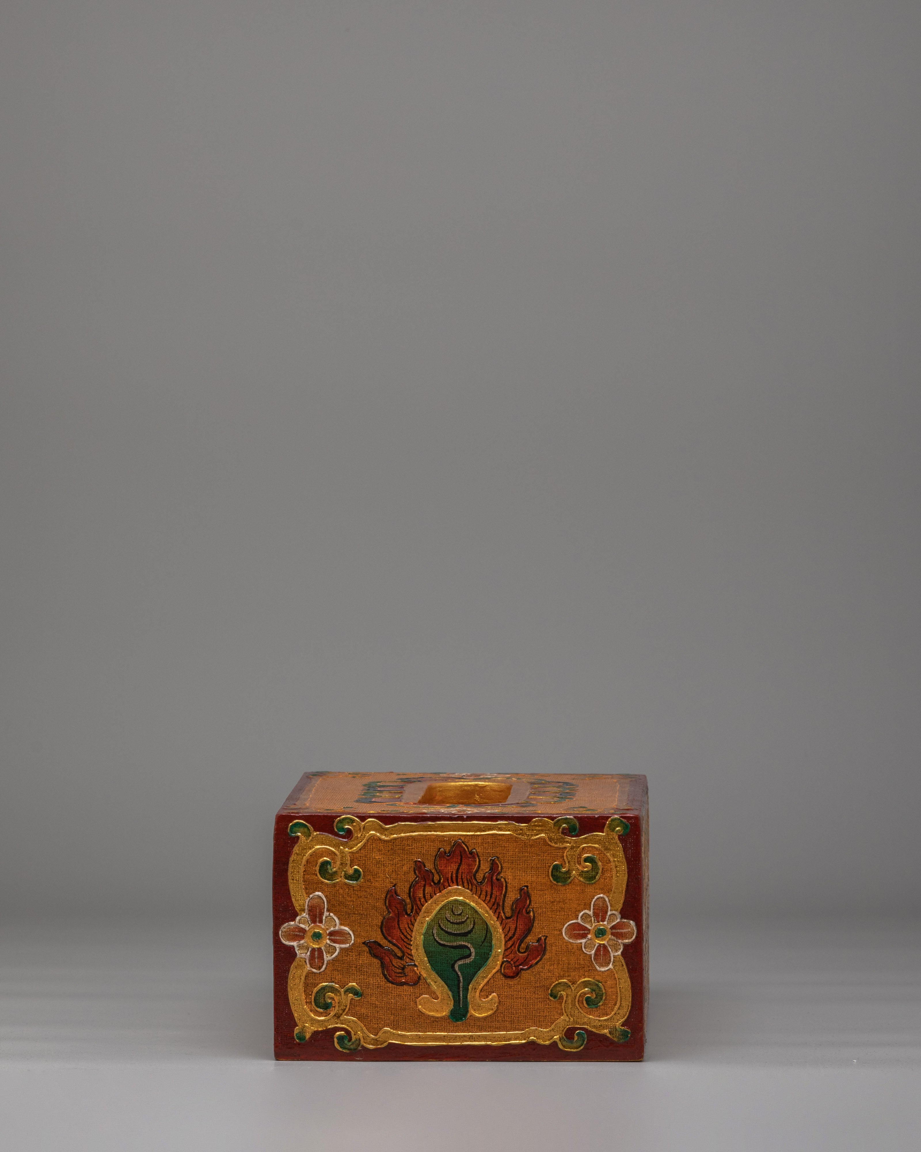 Tibetan Tissue Holder | Wooden Tissue Box