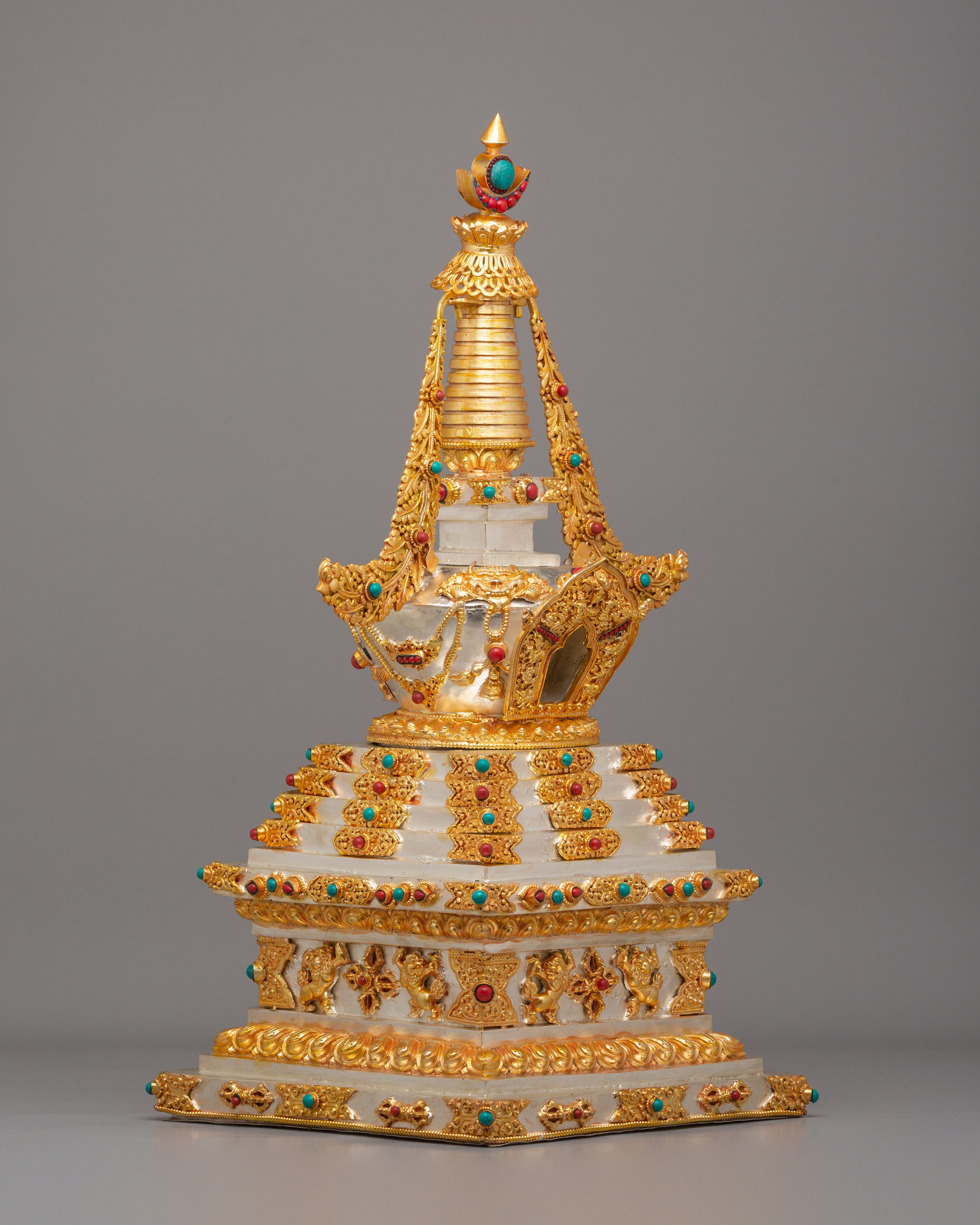 Handmade Tibetan Enlightenment Stupa | Symbol of Spiritual Awakening