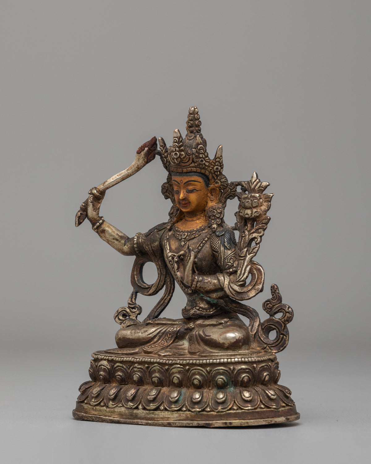 Manjushri Wisdom Sculpture | Buddhist Deity Statue for Clarity