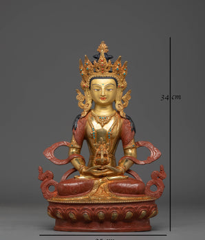 Spiritual Statue of Amitayus | Symbol of Infinite Life and Wisdom