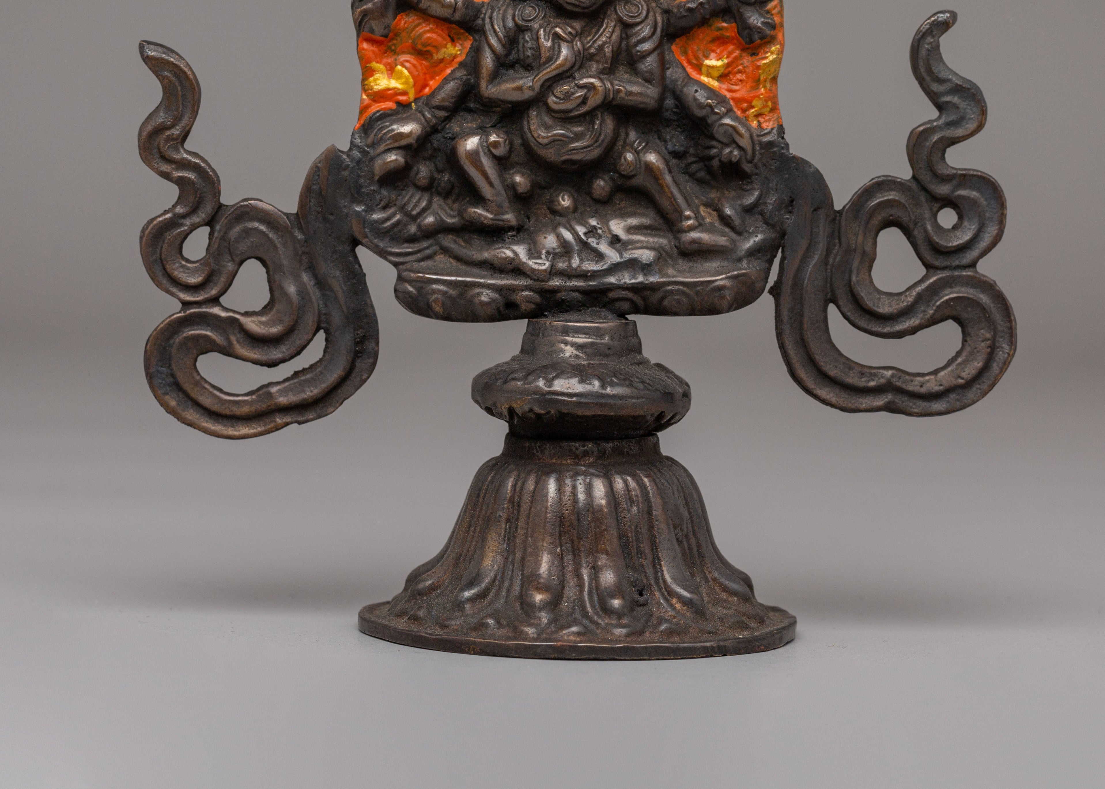 Six-Armed Mahakala Statue for Decor | Buddhist Protector Deity Artwork