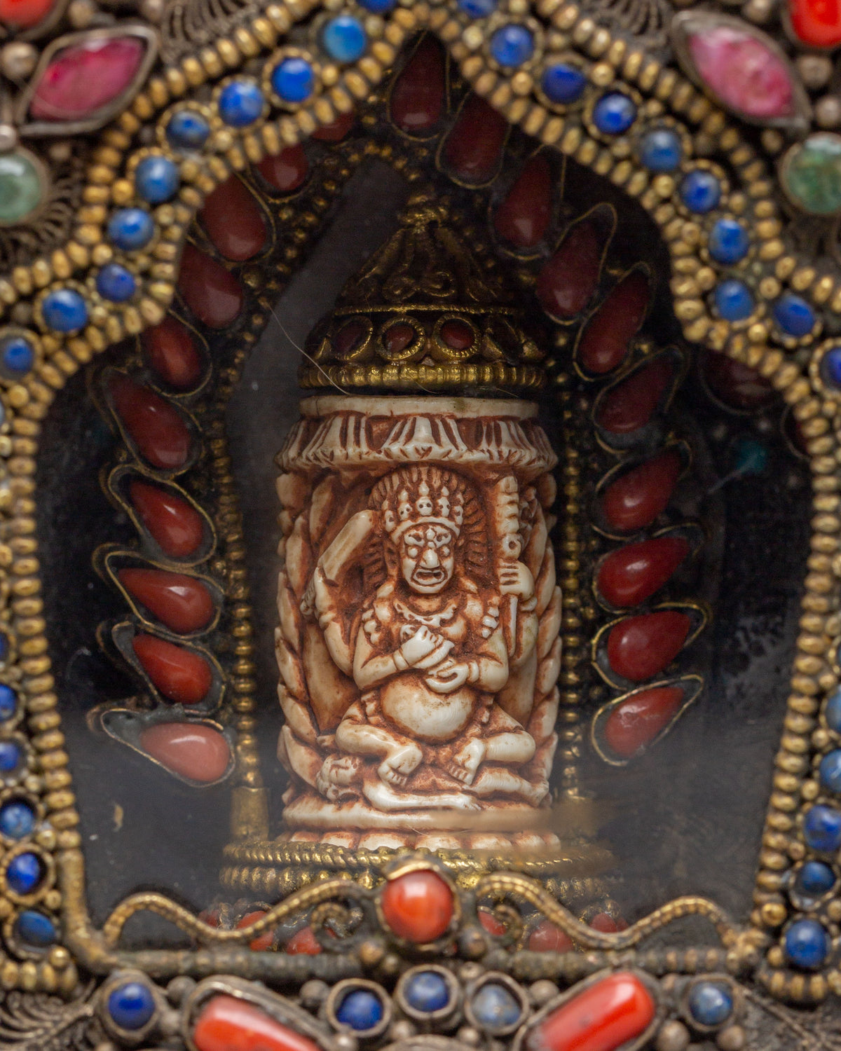 Ghau Box With Buddhist Deity | Spiritual Ghau Box for Meditation