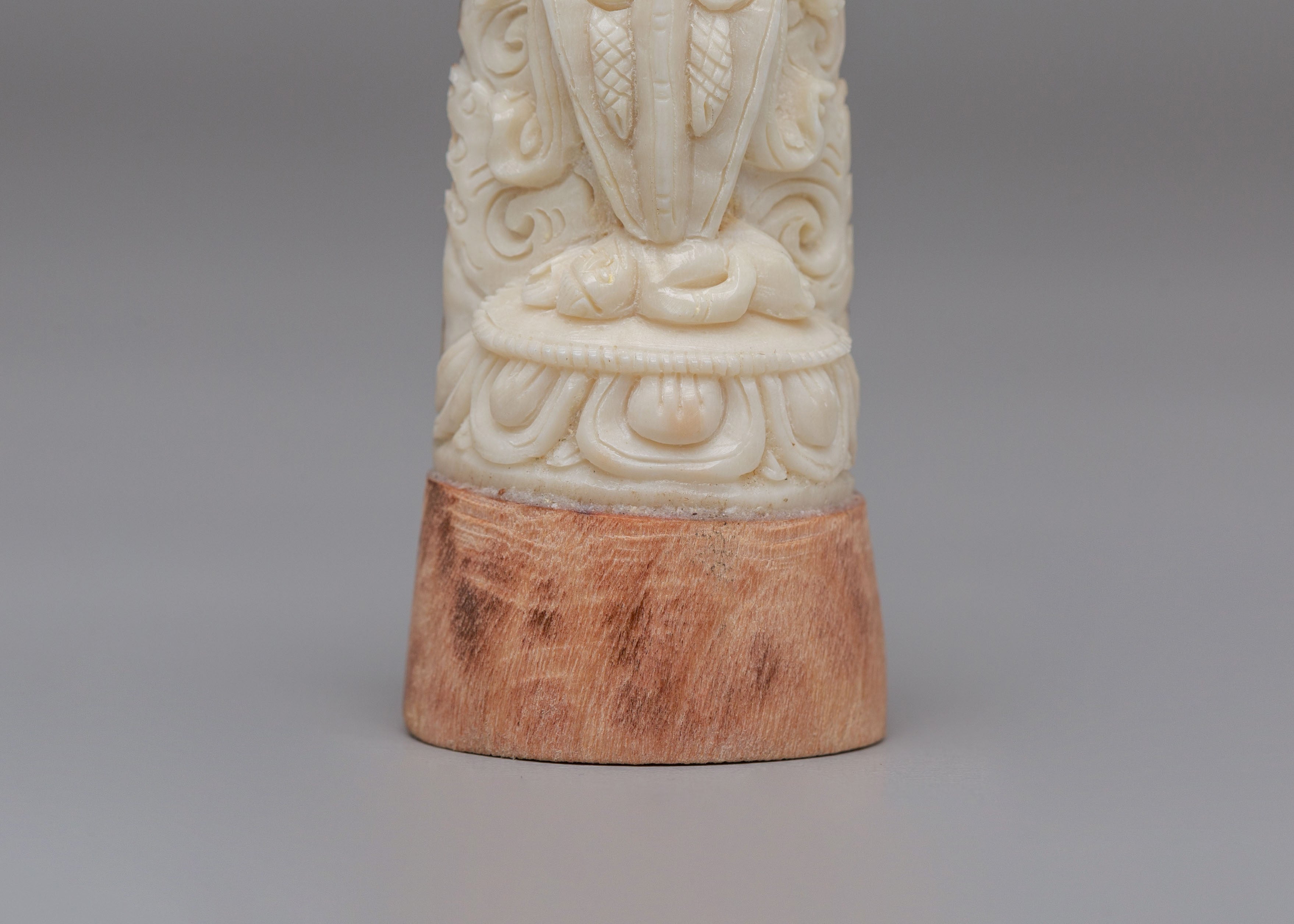 Tibetan Bone Phurba Dagger | Sacred Ritual Sculpture | Meditation Altar Tool