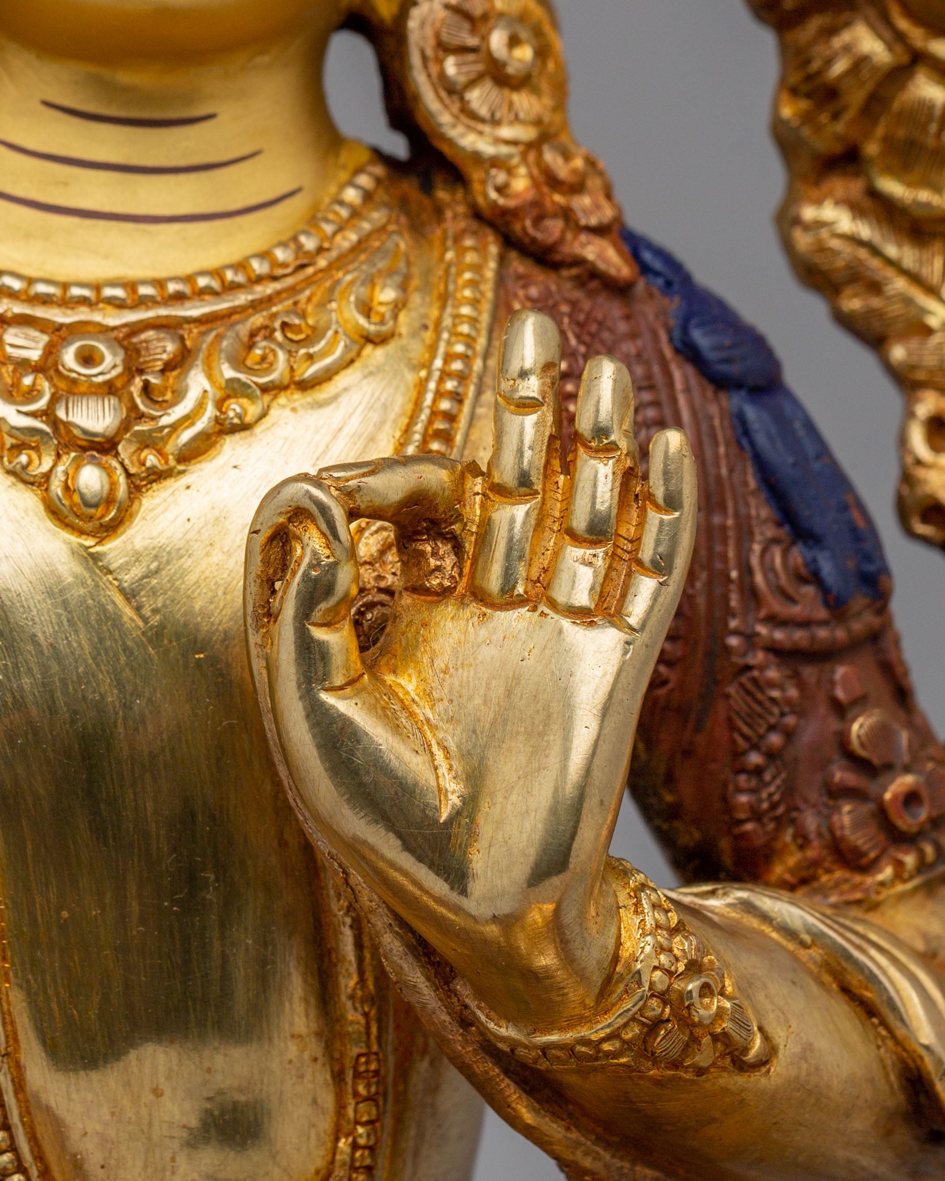 Tibetan Manjushri Statue | Wisdom Bodhisattva Sculpture