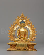 Amitabha Buddha Statue on Throne