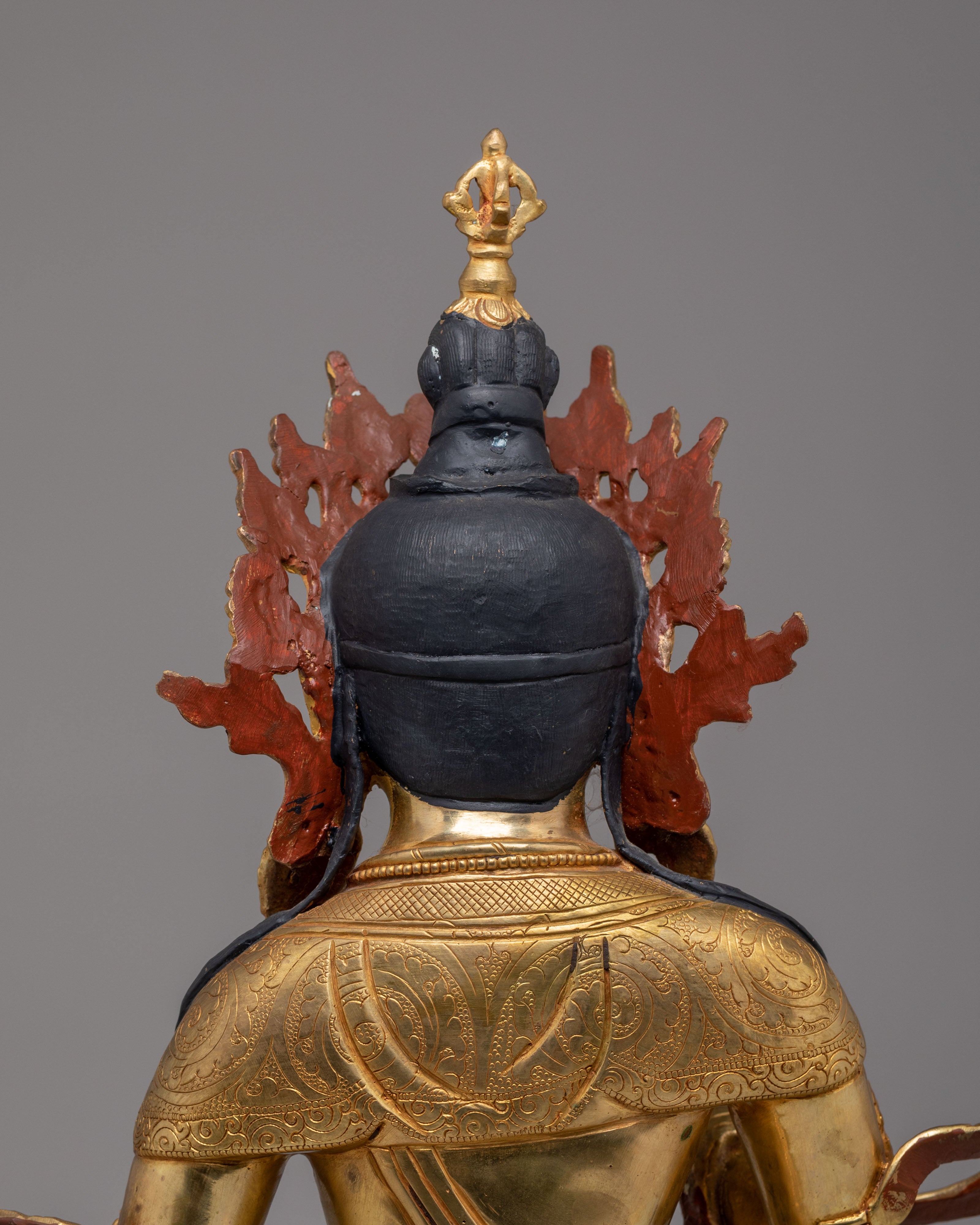Tibetan Altar Vajrasattva Statue | 24K Gold Plated Buddhist Altar Decor