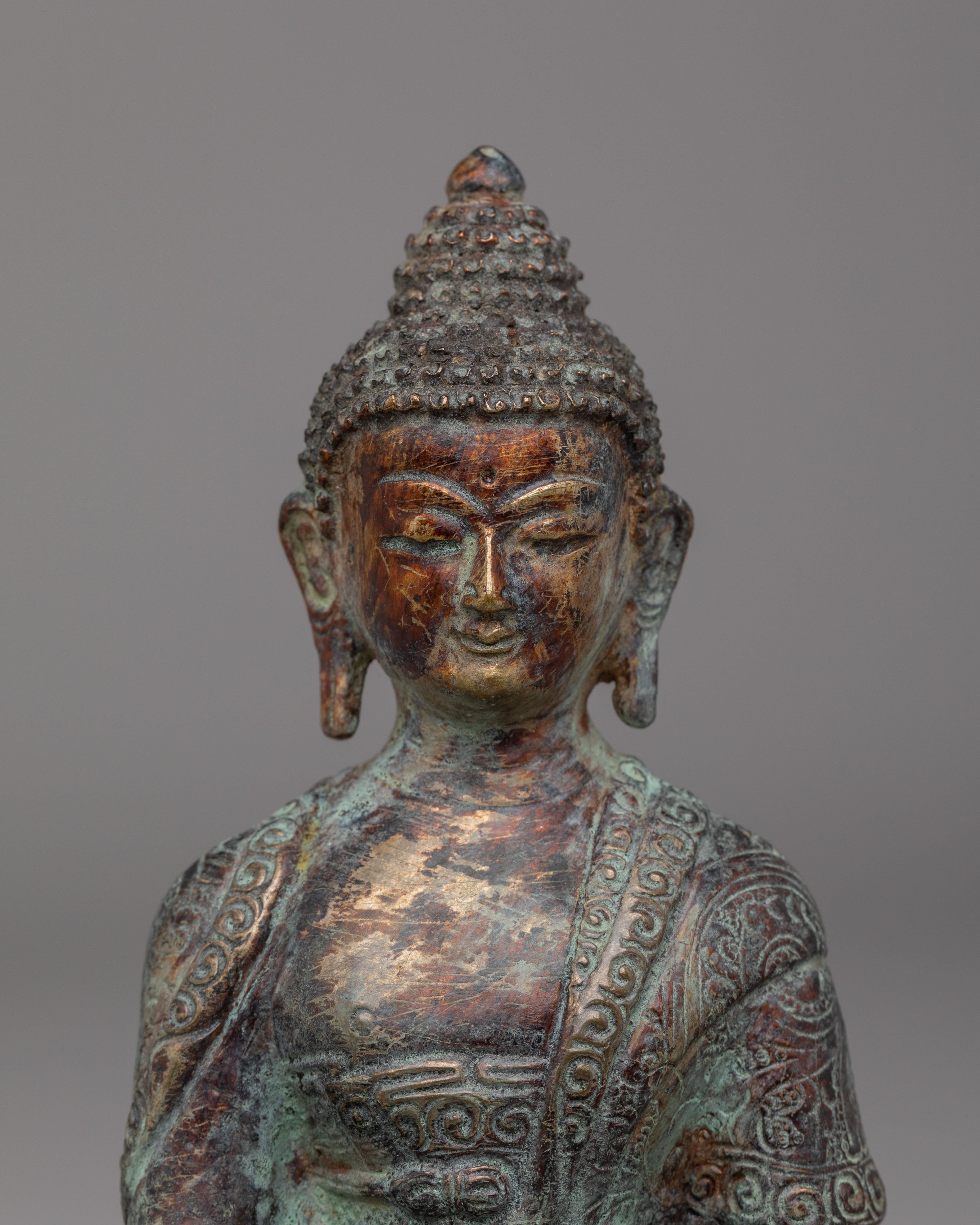 Tibetan Antique Shakyamuni Buddha Statue | Symbol of Peace and Enlightenment