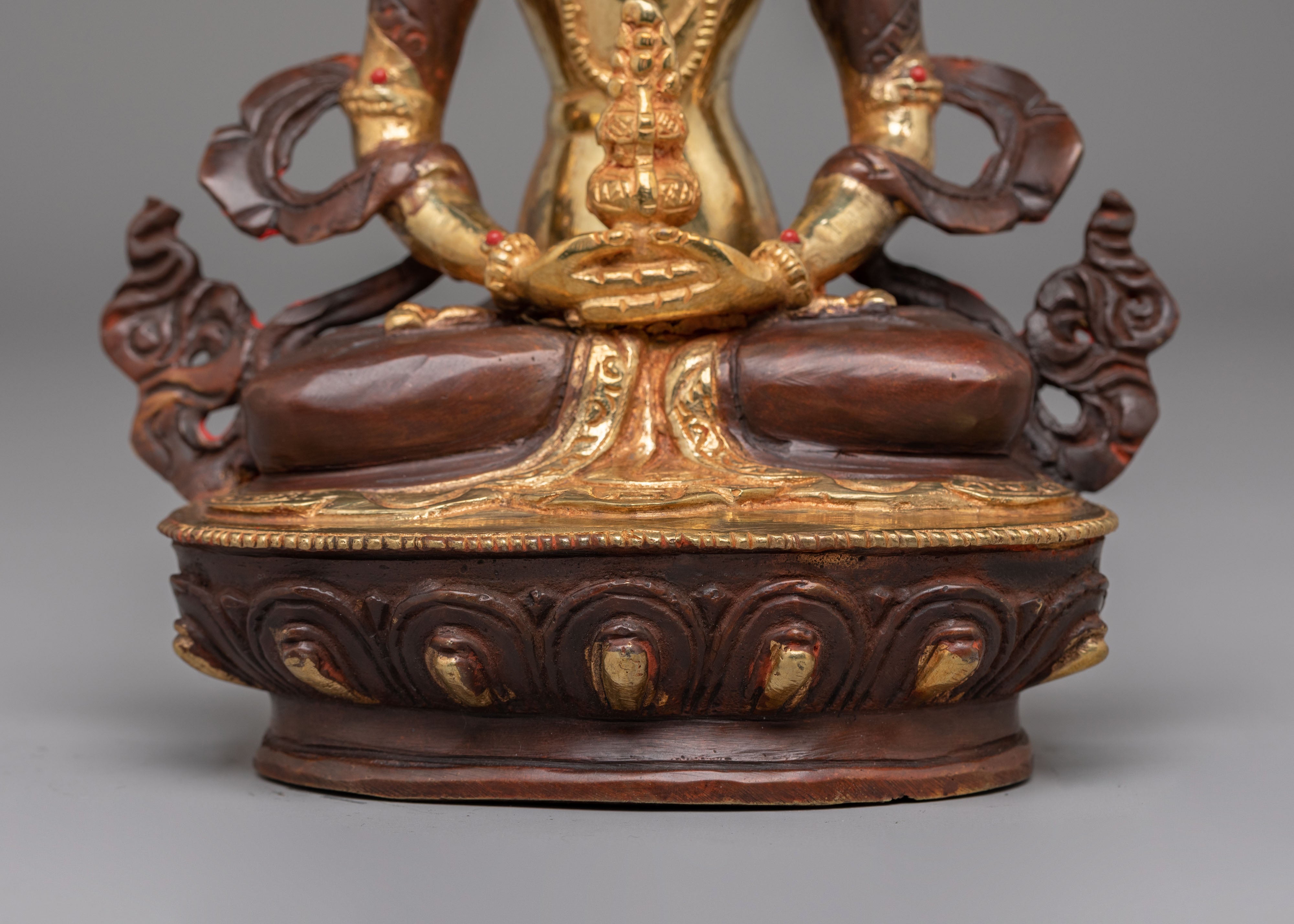 Handmade Long Life Buddha Amitayus Statue | Himalayan Buddhist Sacred Art