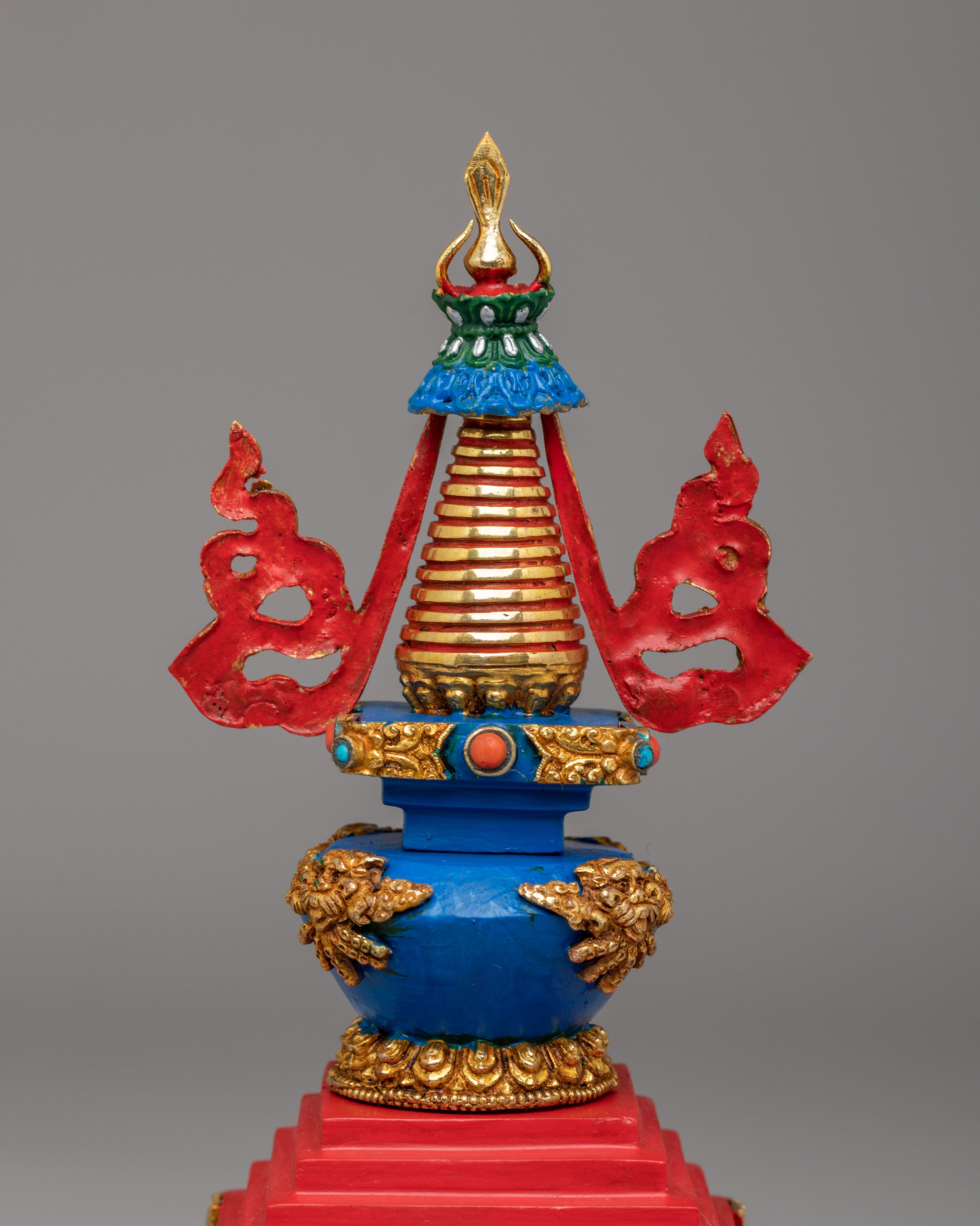 Handcrafted Himalayan Enlightenment Stupa | Sacred Symbol of Wisdom and Awakening