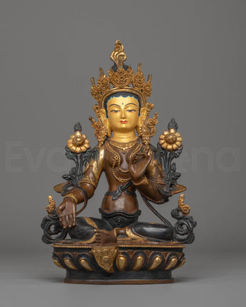 Green Tara Copper Handmade Statue