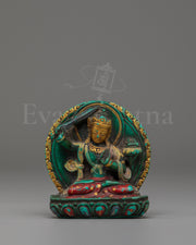 Handcrafted Sacred Manjushri Sculpture 