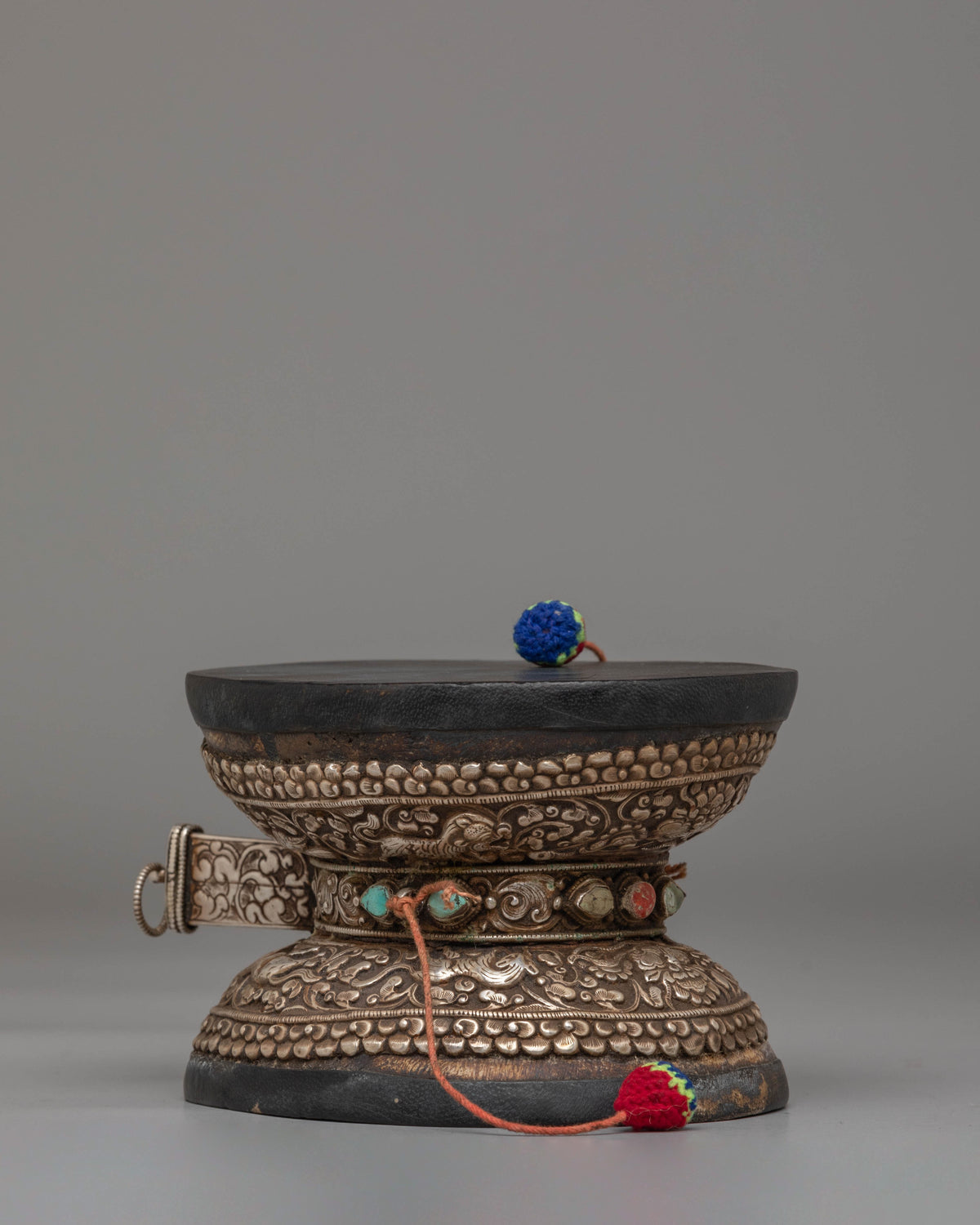 Handcrafted Damaru For Ritual Ceremonies | Spiritual Altar Artwork