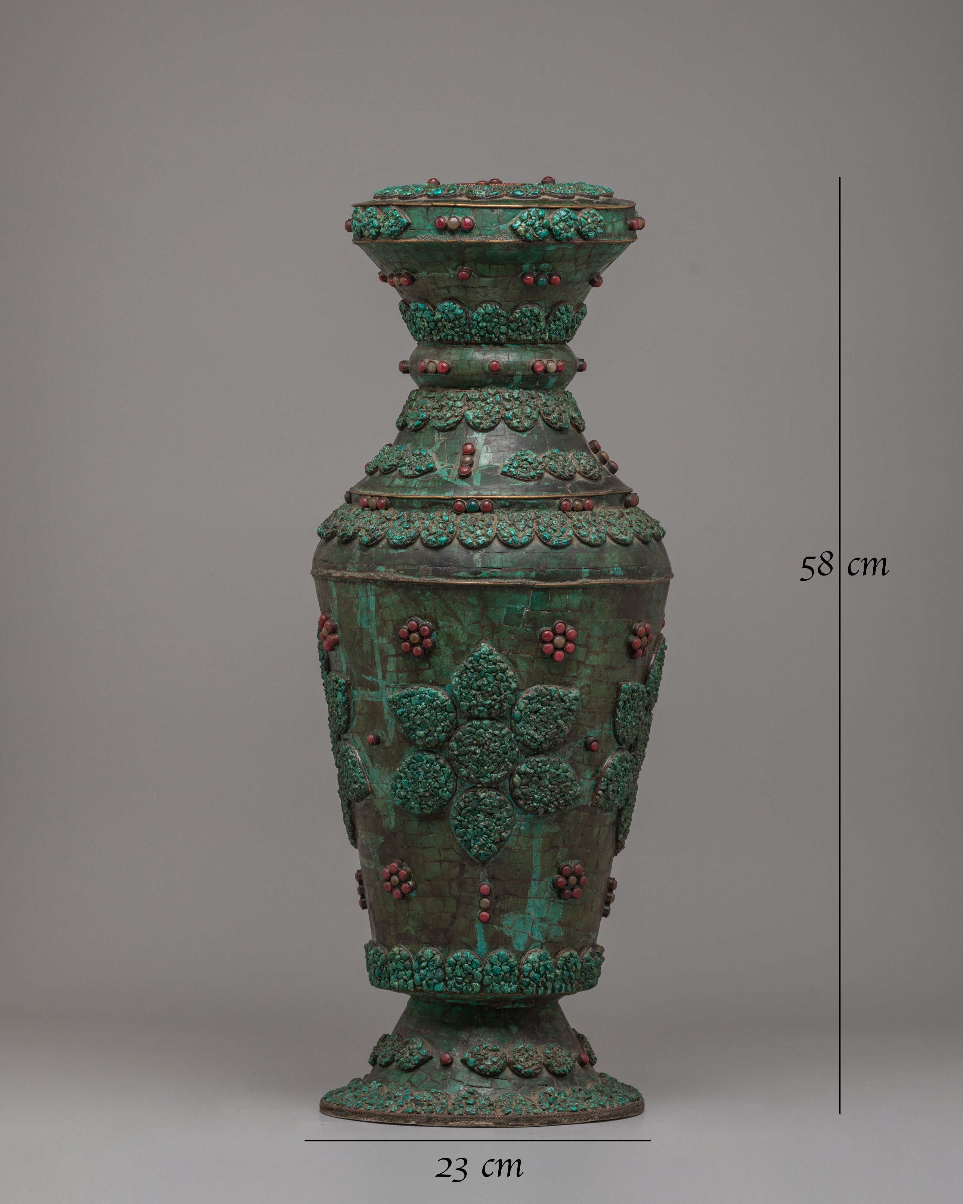 Decorative Flower Vase for Decor | Traditional Tibetan Flower Pot