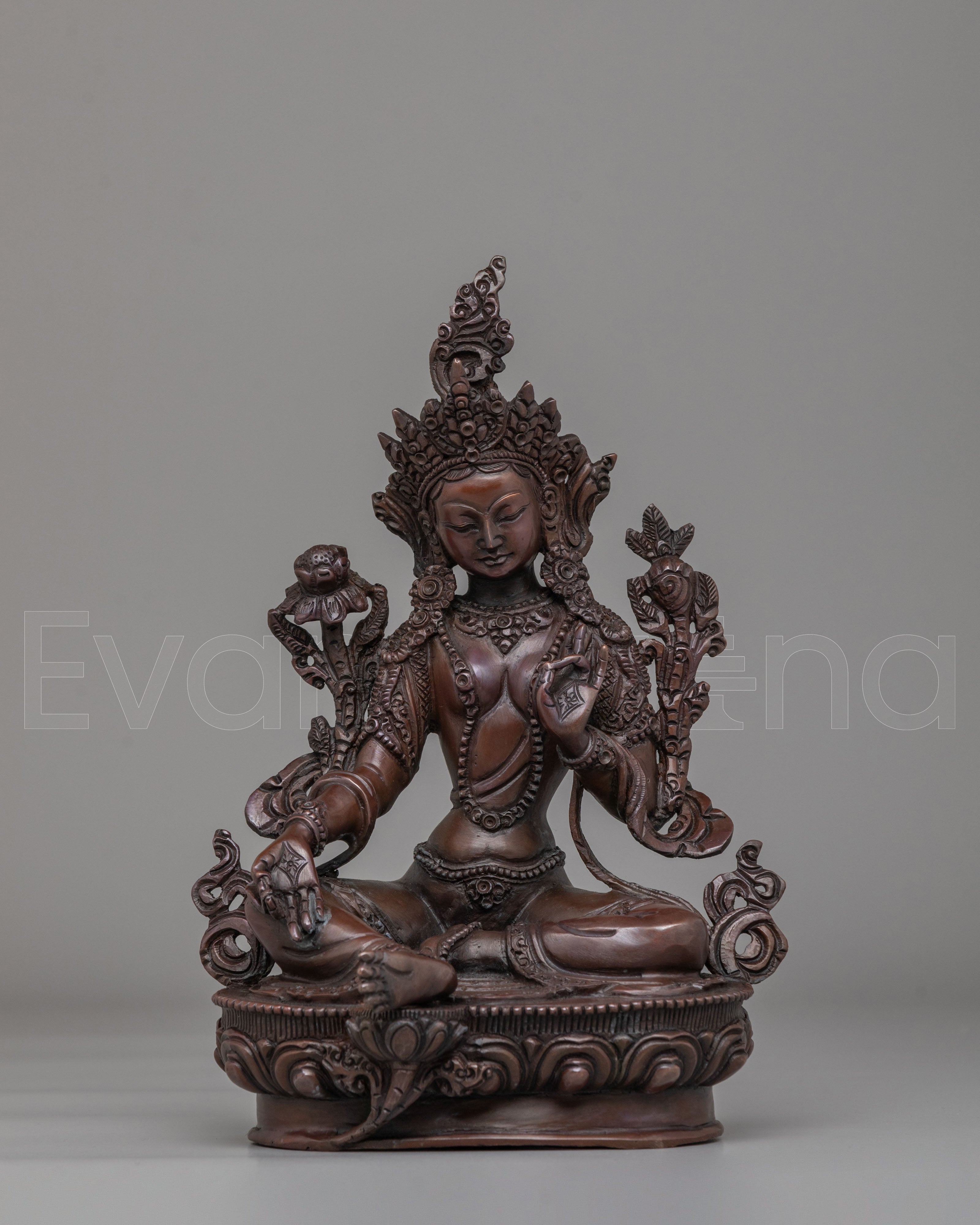 Spiritual Green Tara Altar Statue 