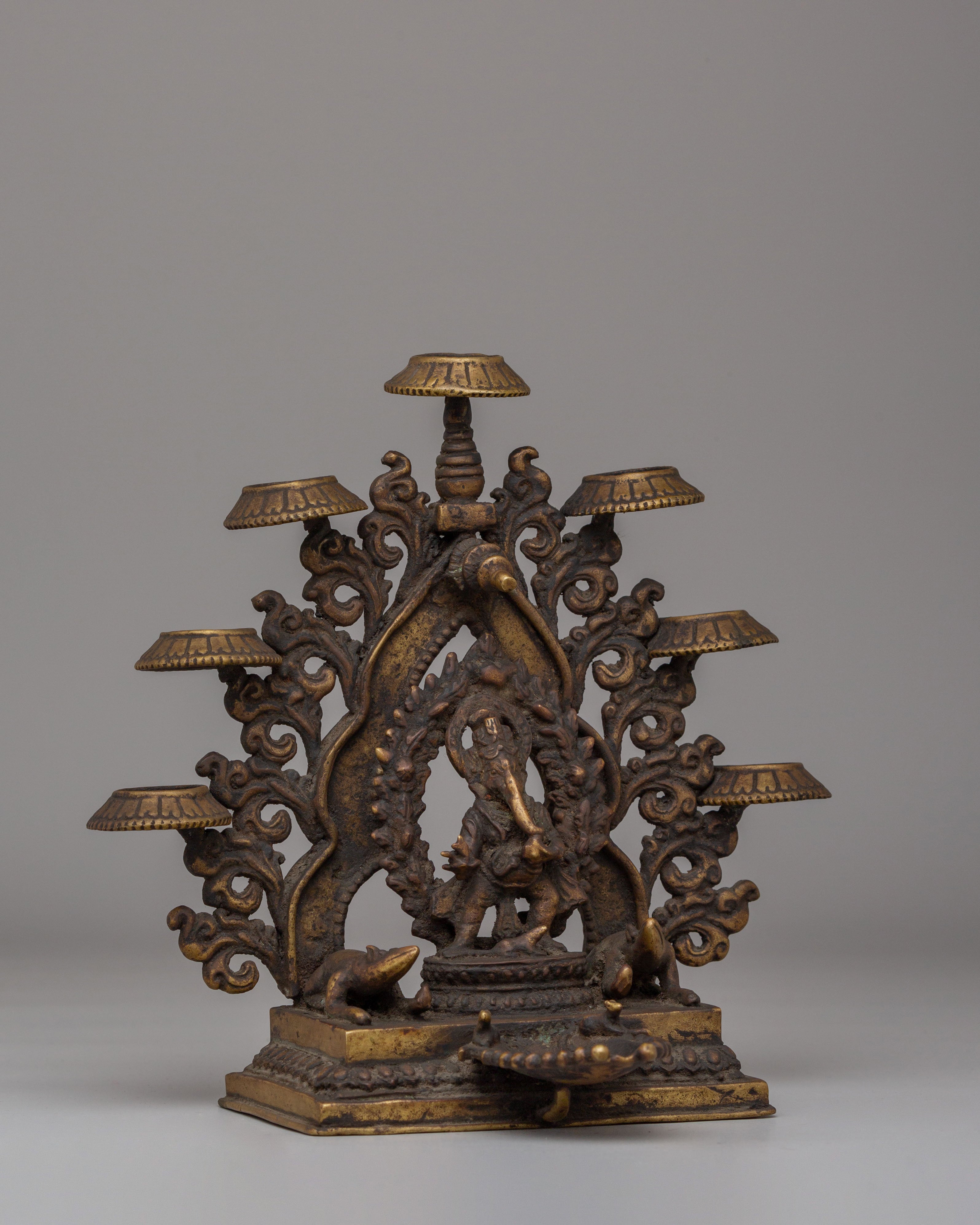 Handcrafted Ganesh Oil Lamp | Brass Lamp