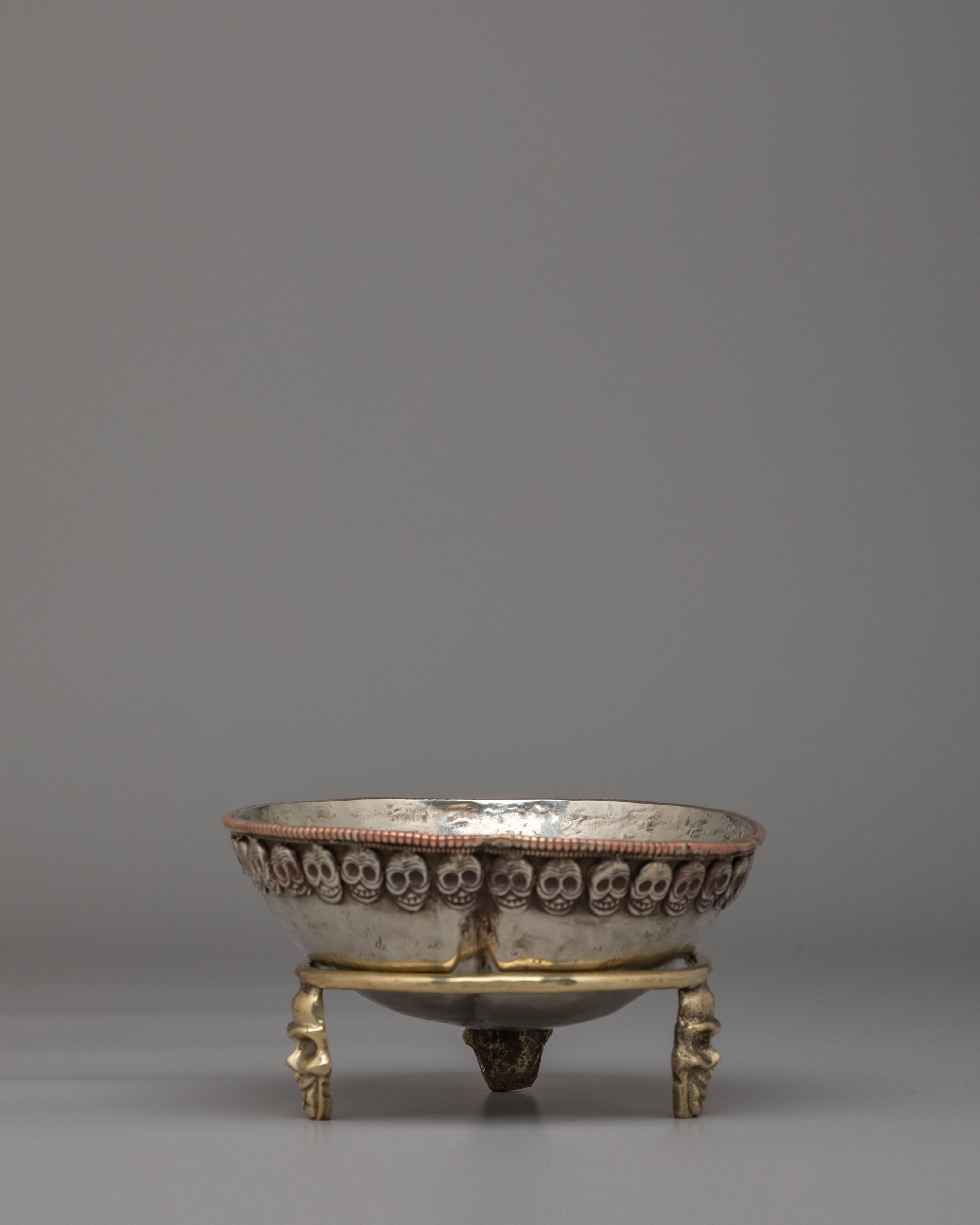 Tibetan Sacred Ritual Kapala | Handmade Skull Cup