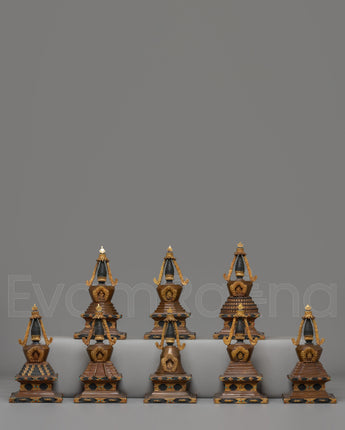 Eight Great Stupa Set