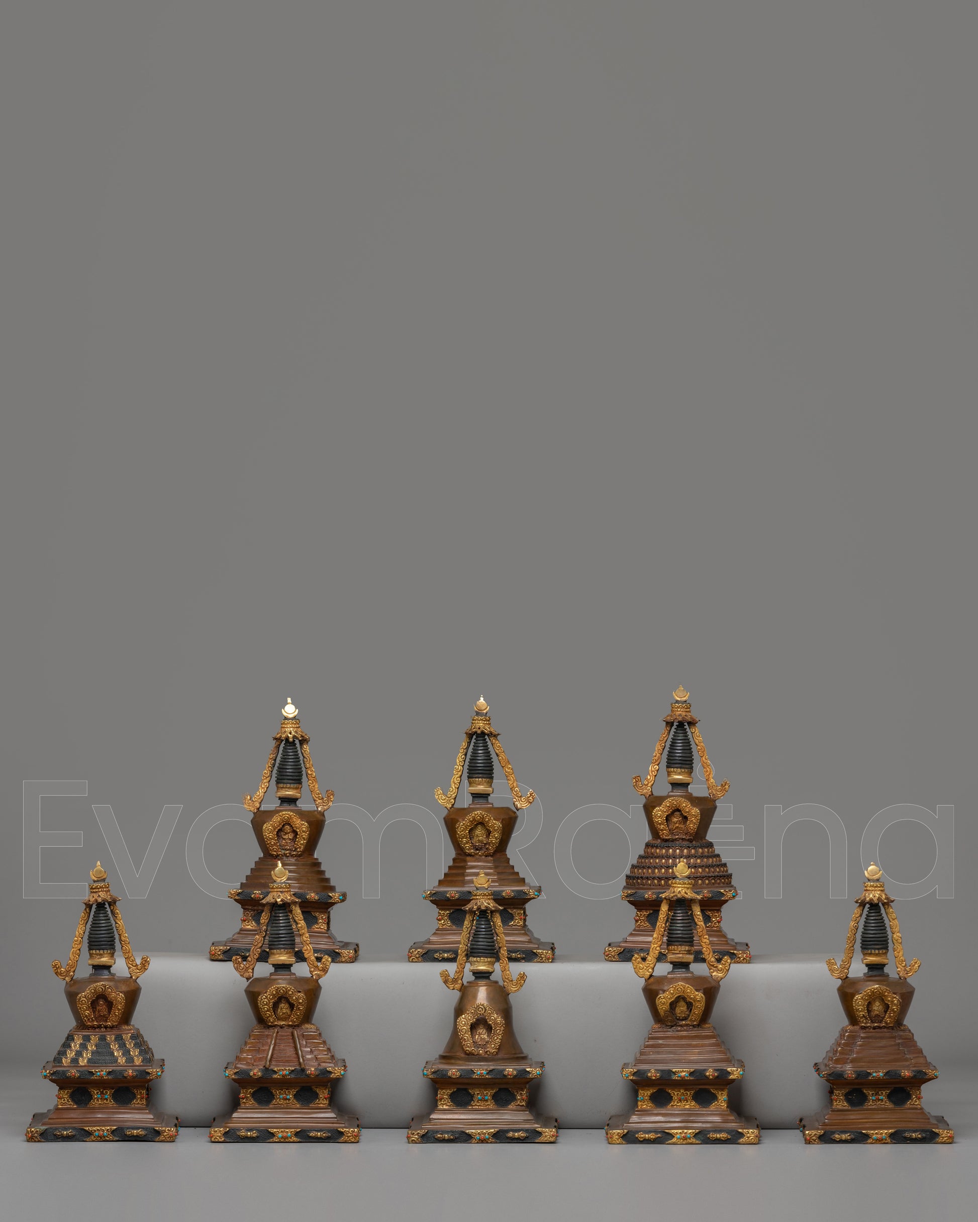 Eight Great Stupa Set