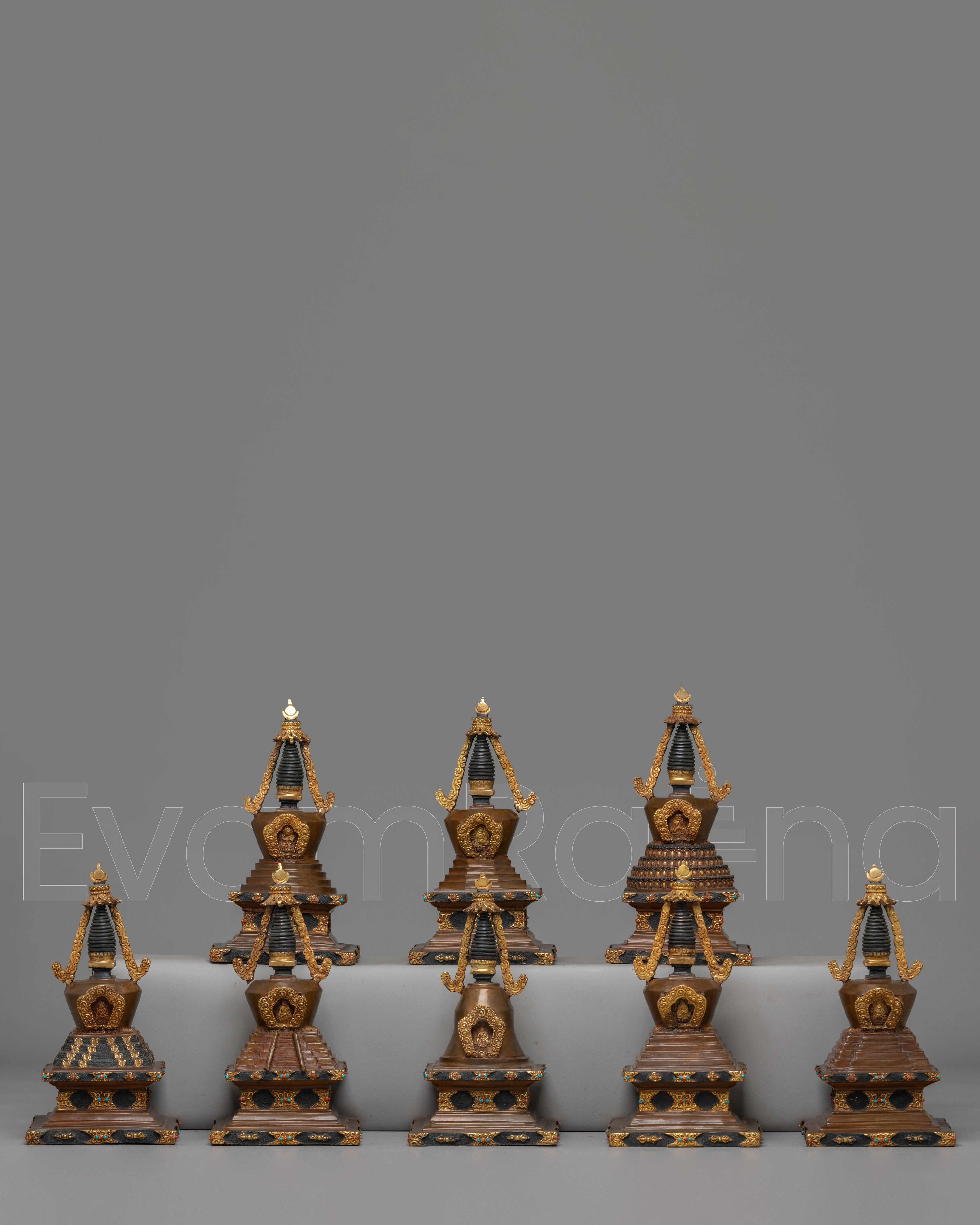 Eight Great Stupa Set